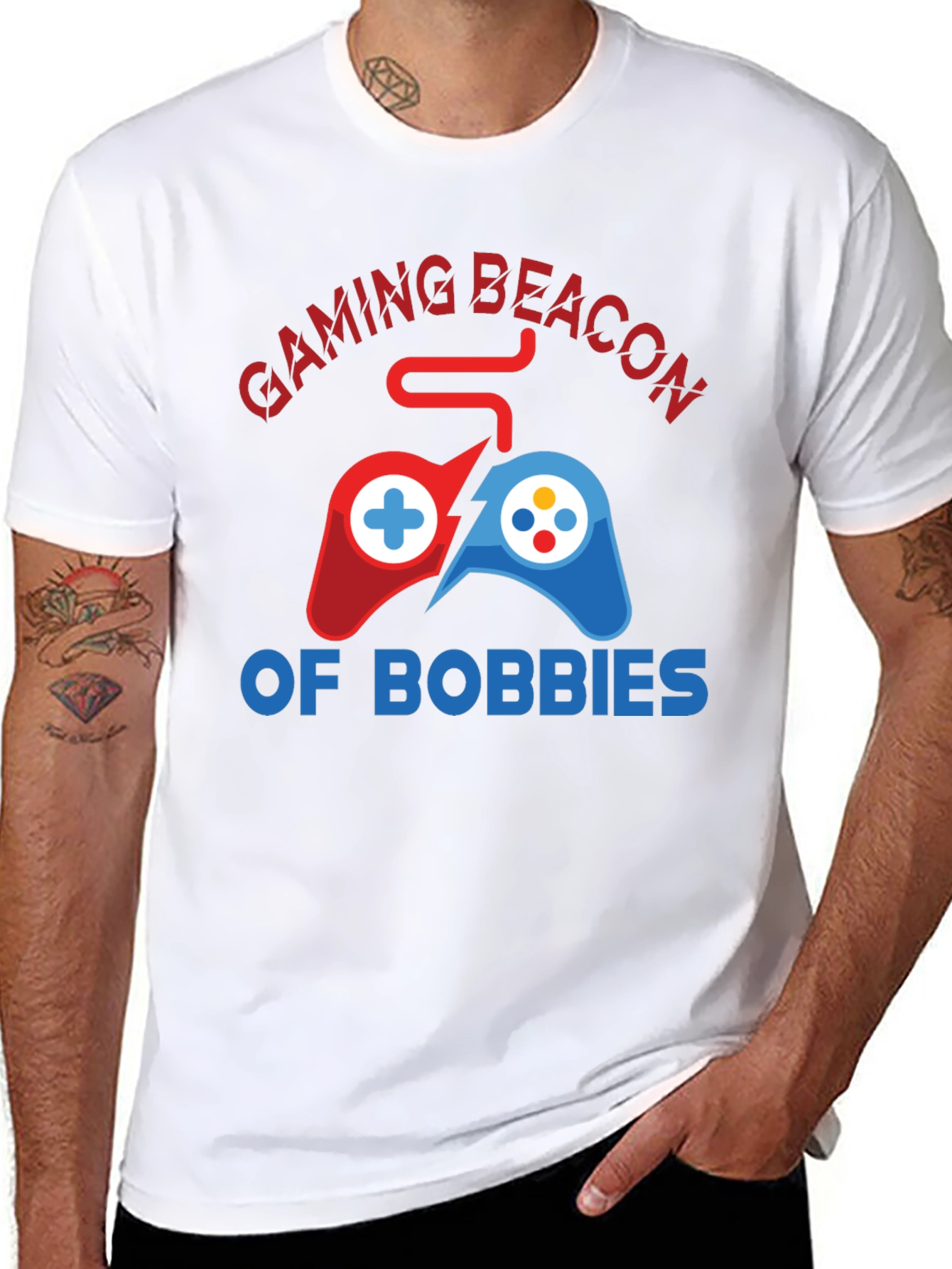 Black Gaming Beacon Graphic T-Shirt view 8