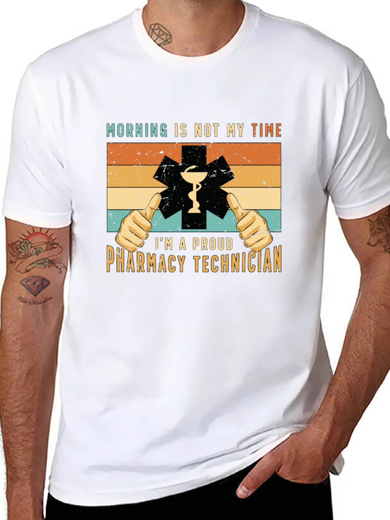 Black Proud Pharmacy Technician T-Shirt view 8