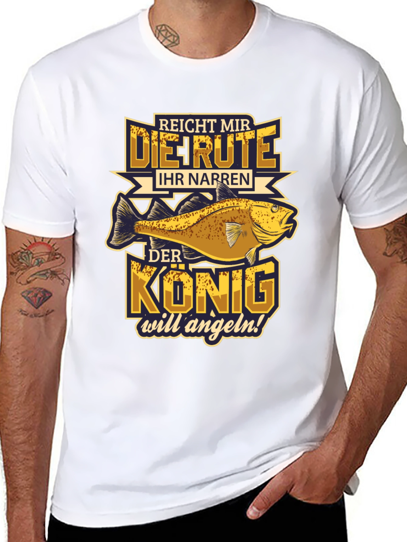 Black King Fishing Graphic T-Shirt view 8