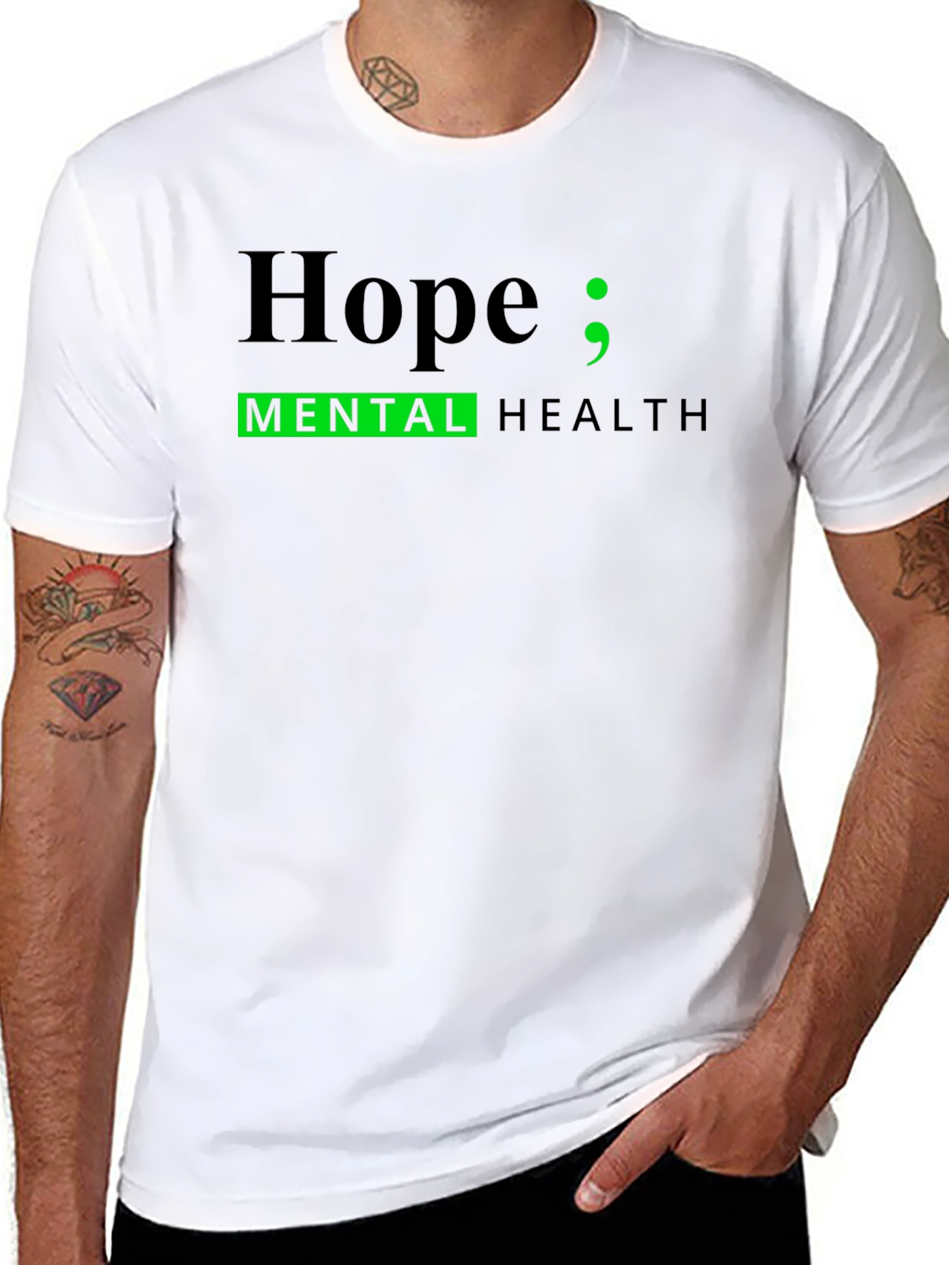 Black Hope; Mental Health Awareness T-Shirt view 8