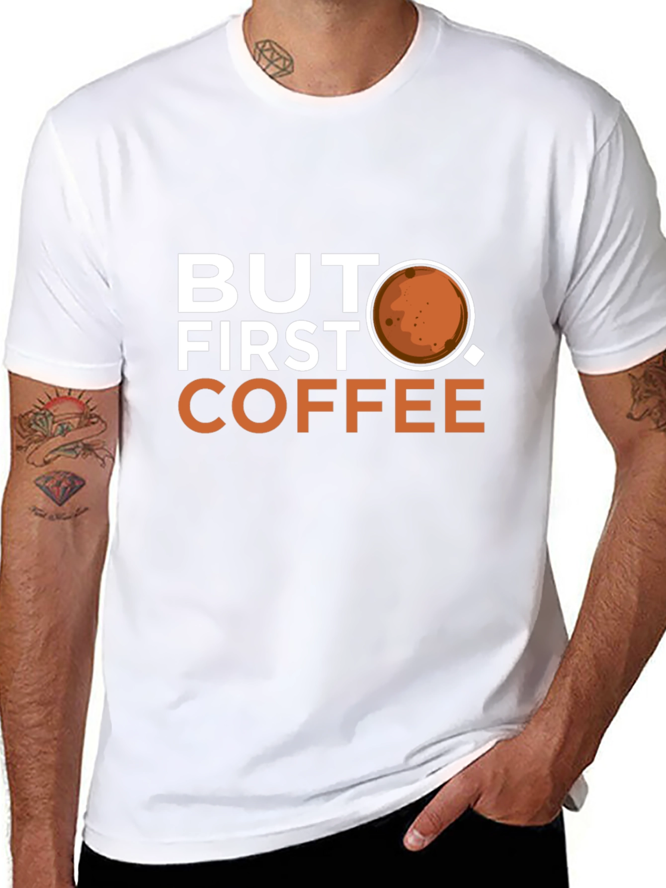 Black But First Coffee Graphic T-Shirt - Casual Wear view 8