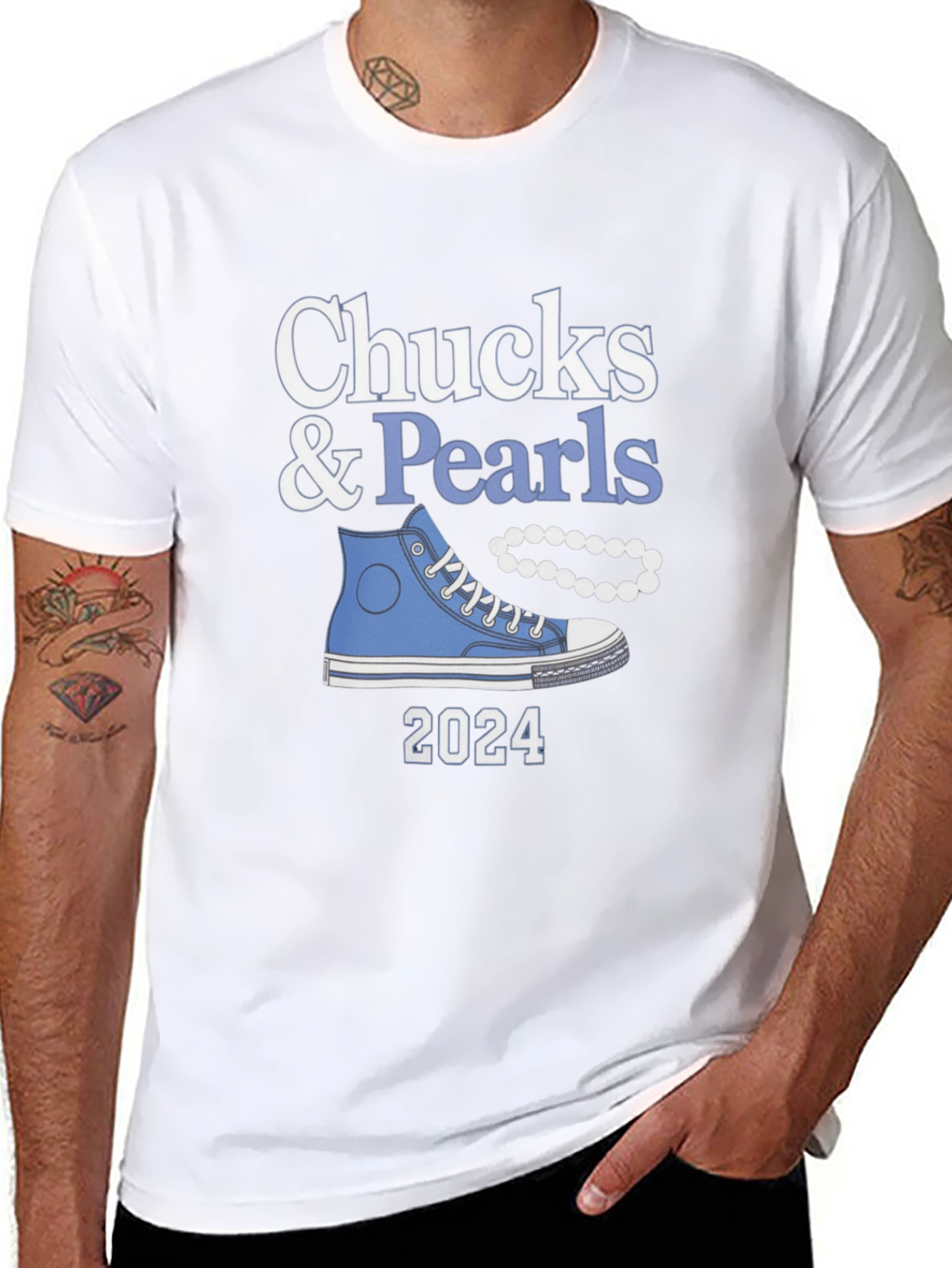 Black Chucks & Pearls 2024 T-Shirt view 8
