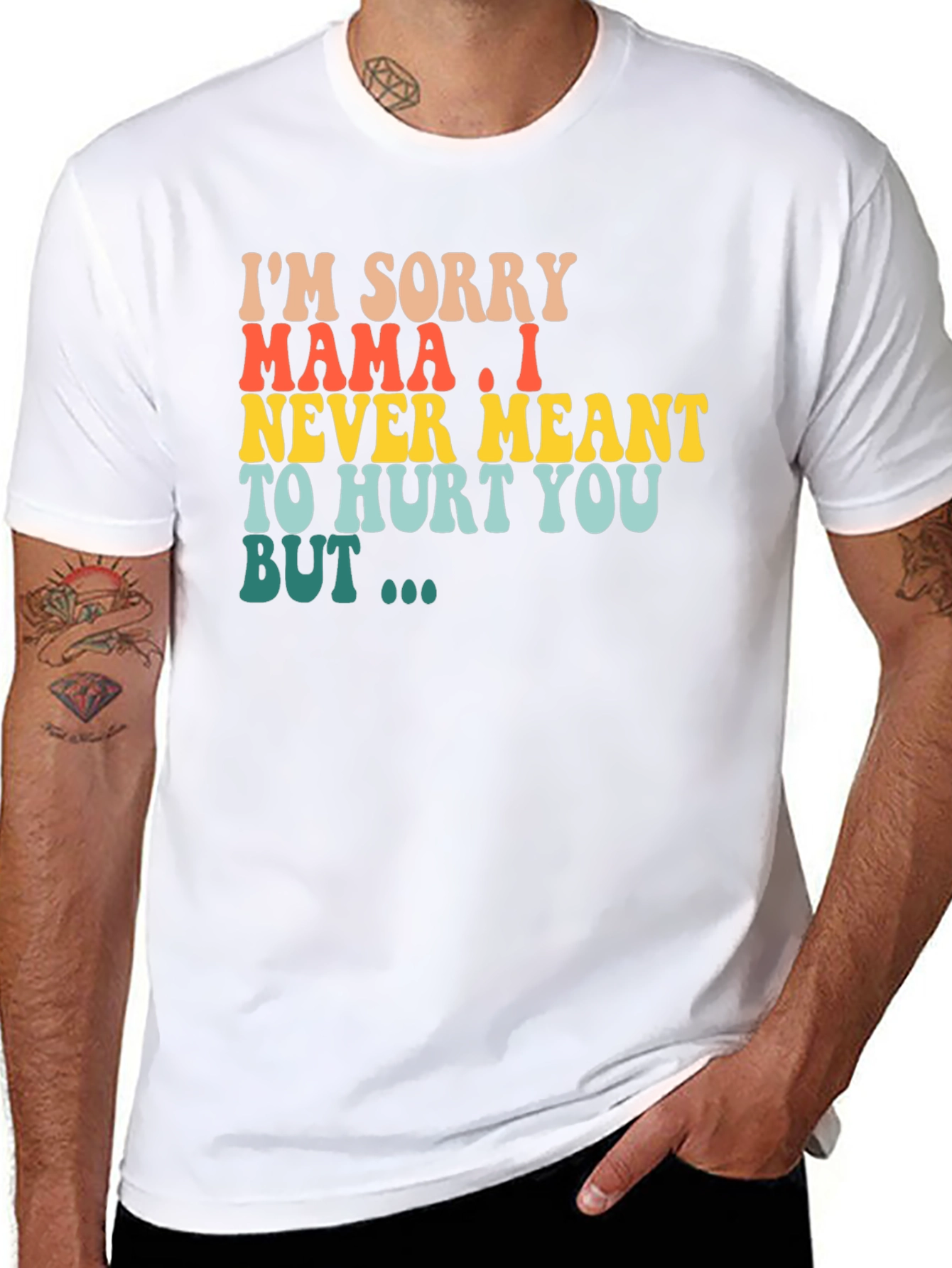 Black Retro Mama Apology Graphic Tee view 8