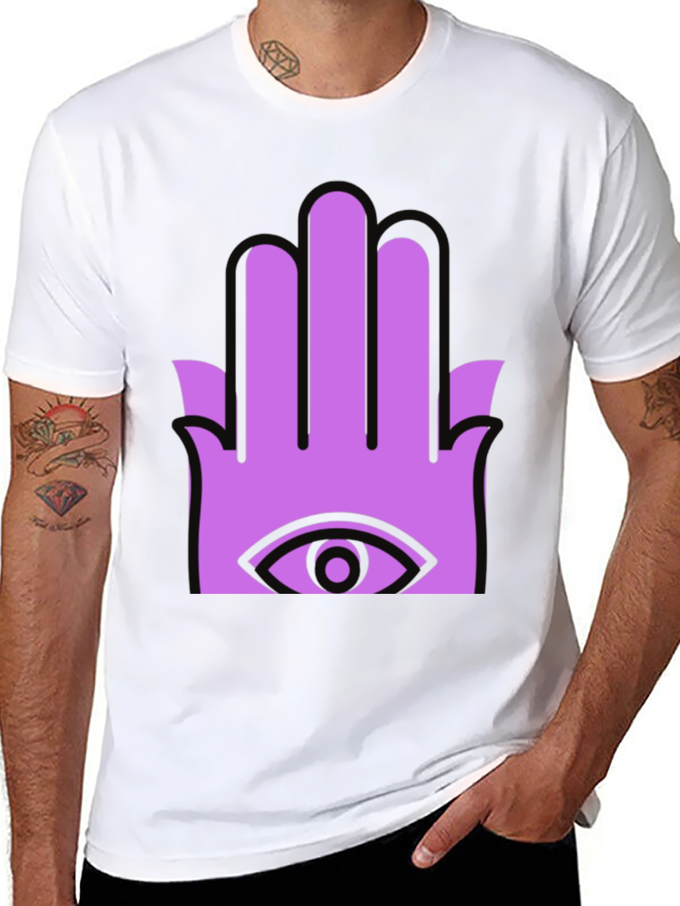 Black Eye Hand Graphic Tee - Stylish Casual Wear view 8