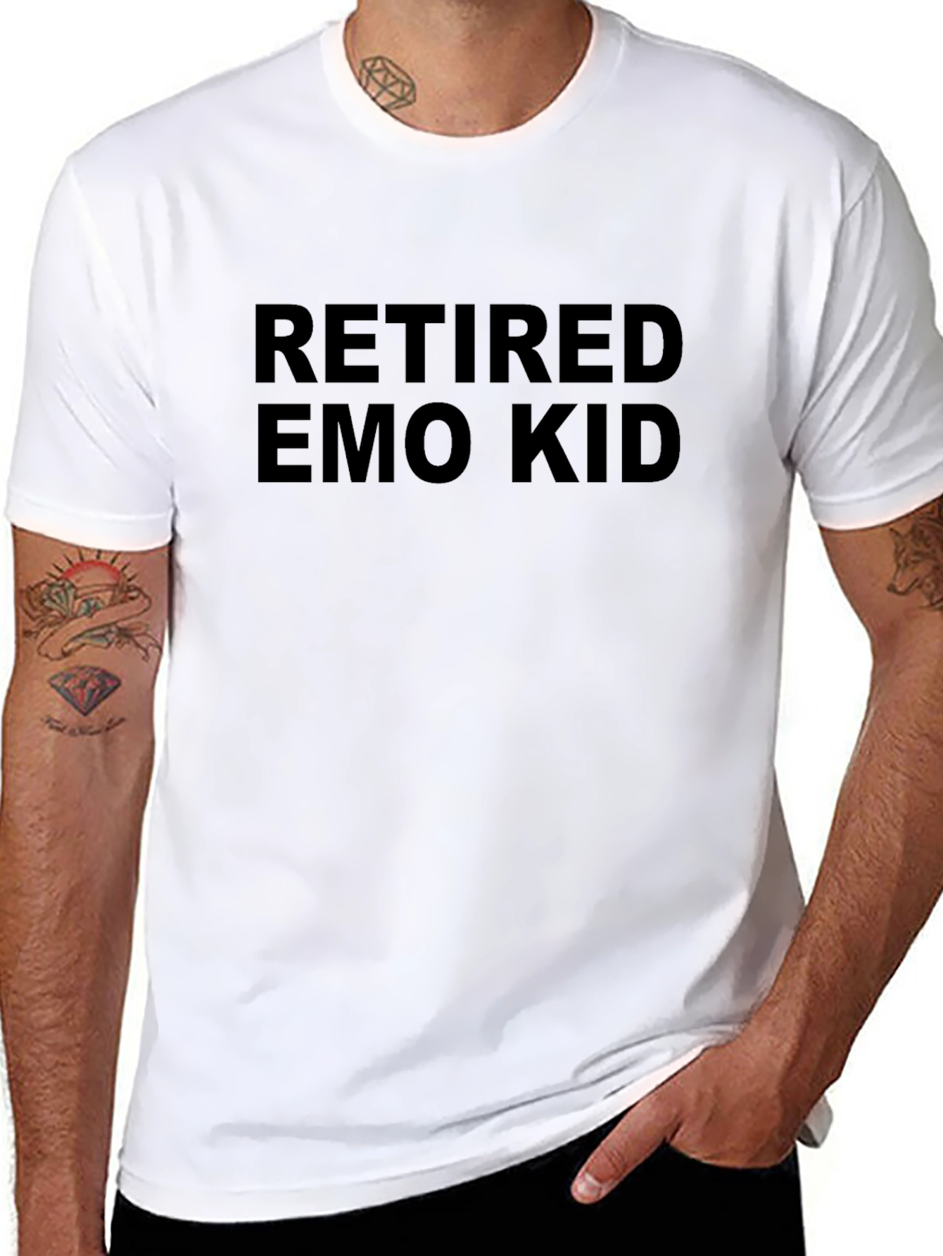Black Retired Emo Kid Graphic Tee - Black view 8