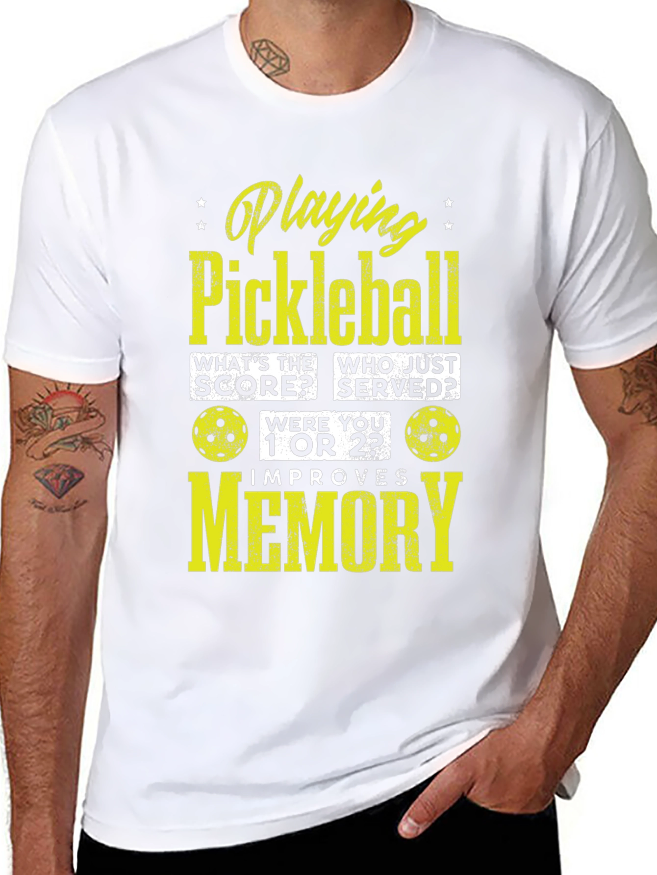 Black Pickleball Memory T-Shirt - Funny Sports Tee view 8