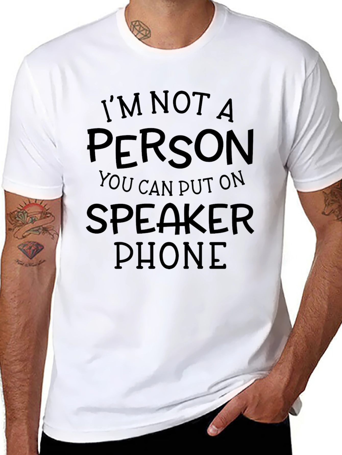 Black Speakerphone Statement T-Shirt view 8