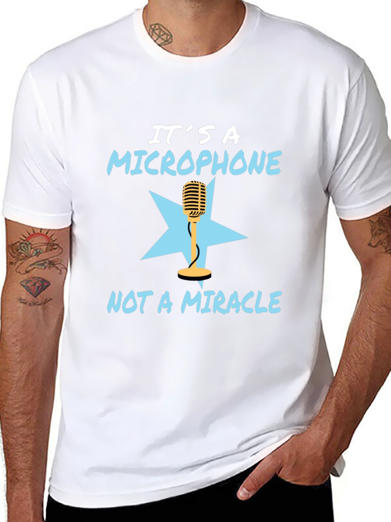 Black It's a Microphone T-Shirt - Funny Musician Tee view 8