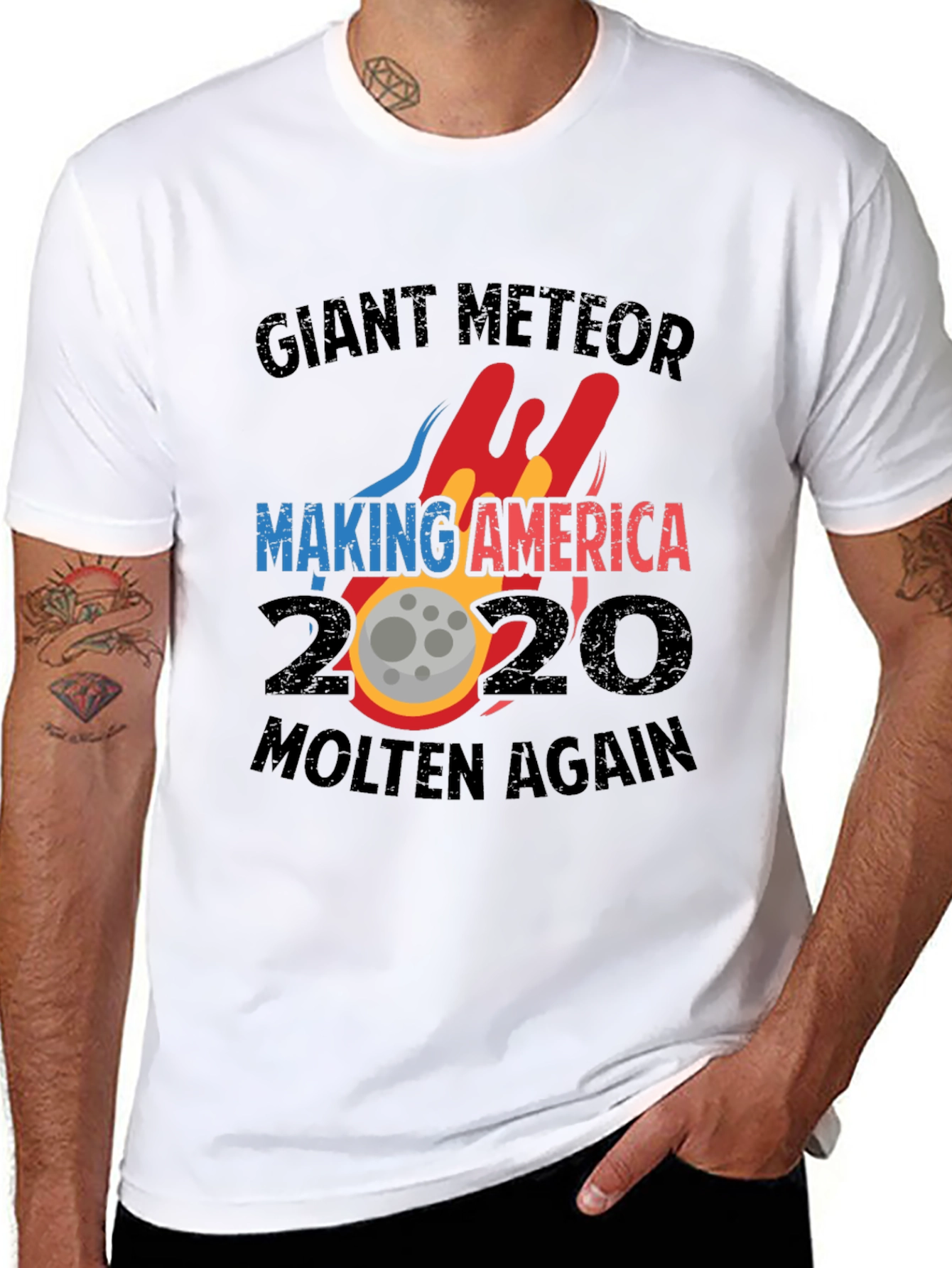 Black Giant Meteor Making America Molten Again 2020 T-Shirt view 8