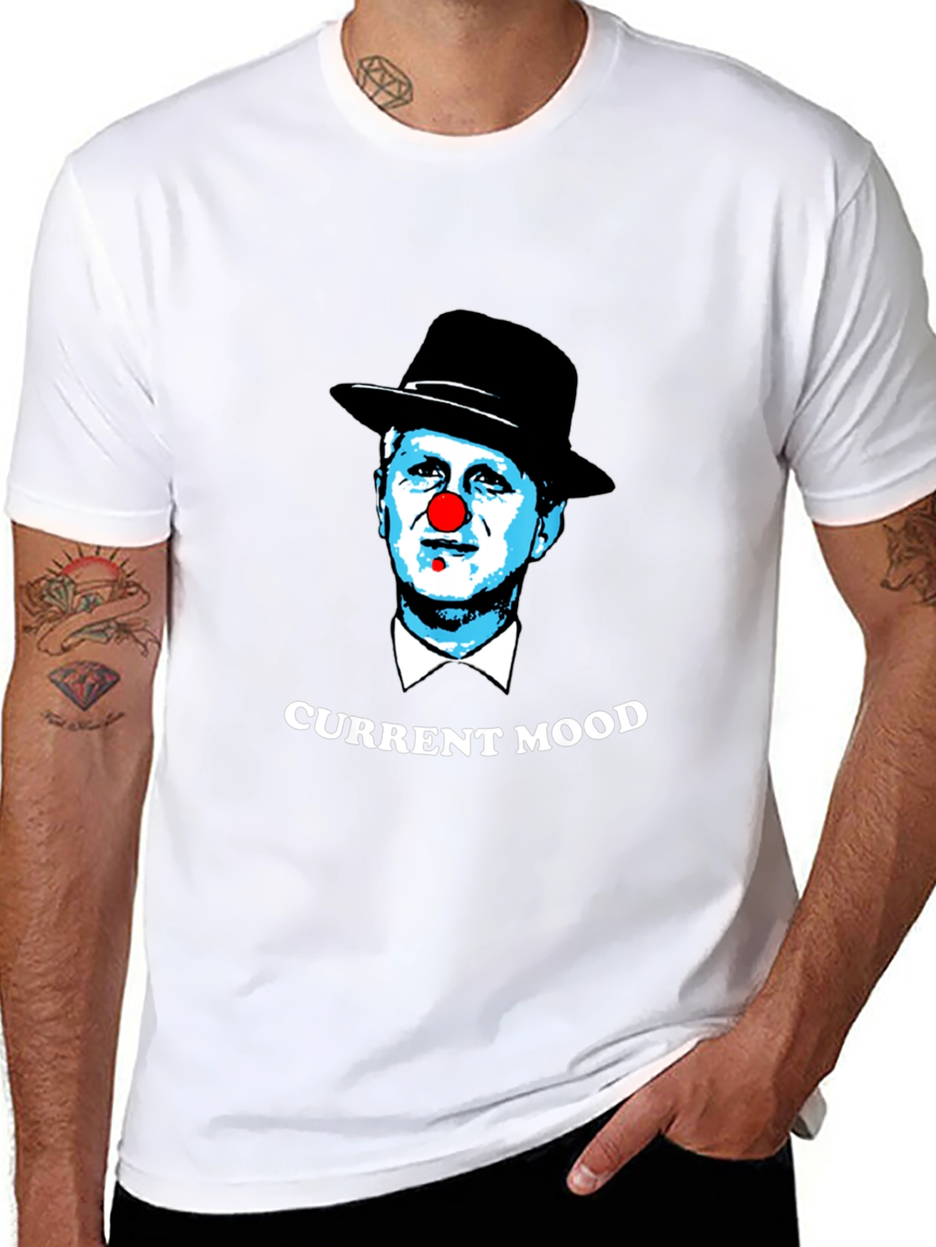 Black Current Mood Clown Graphic T-Shirt view 8