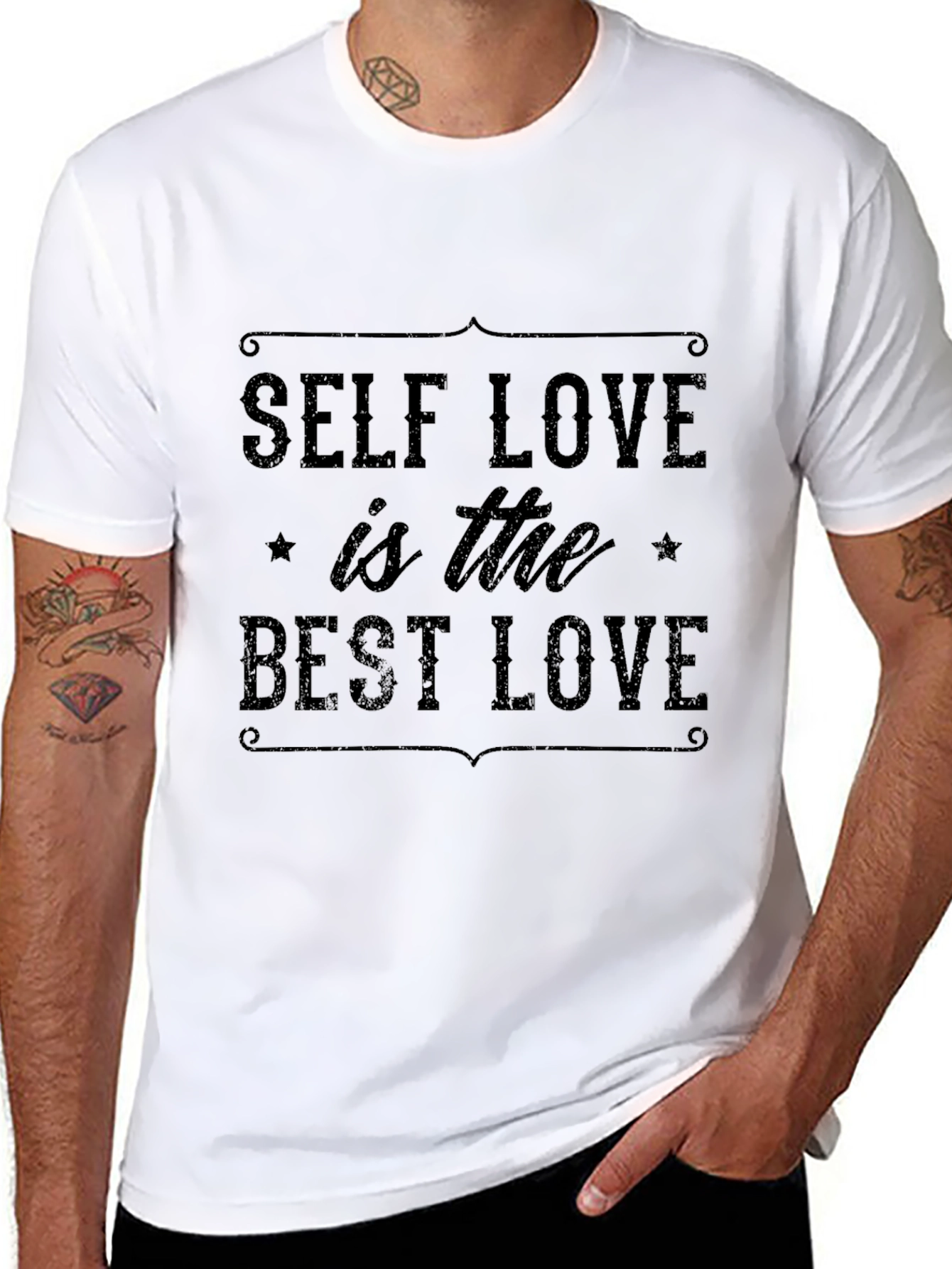Black Self Love is the Best Love T-Shirt Black view 8