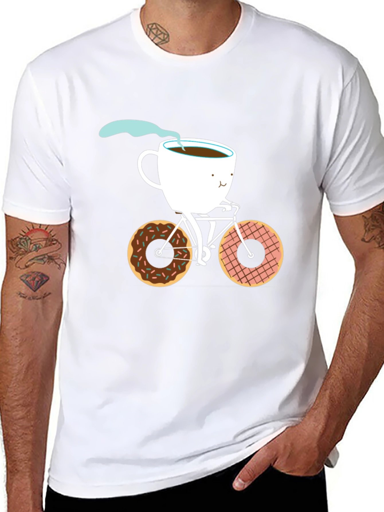 Black Coffee & Donuts Cycle T-Shirt view 8