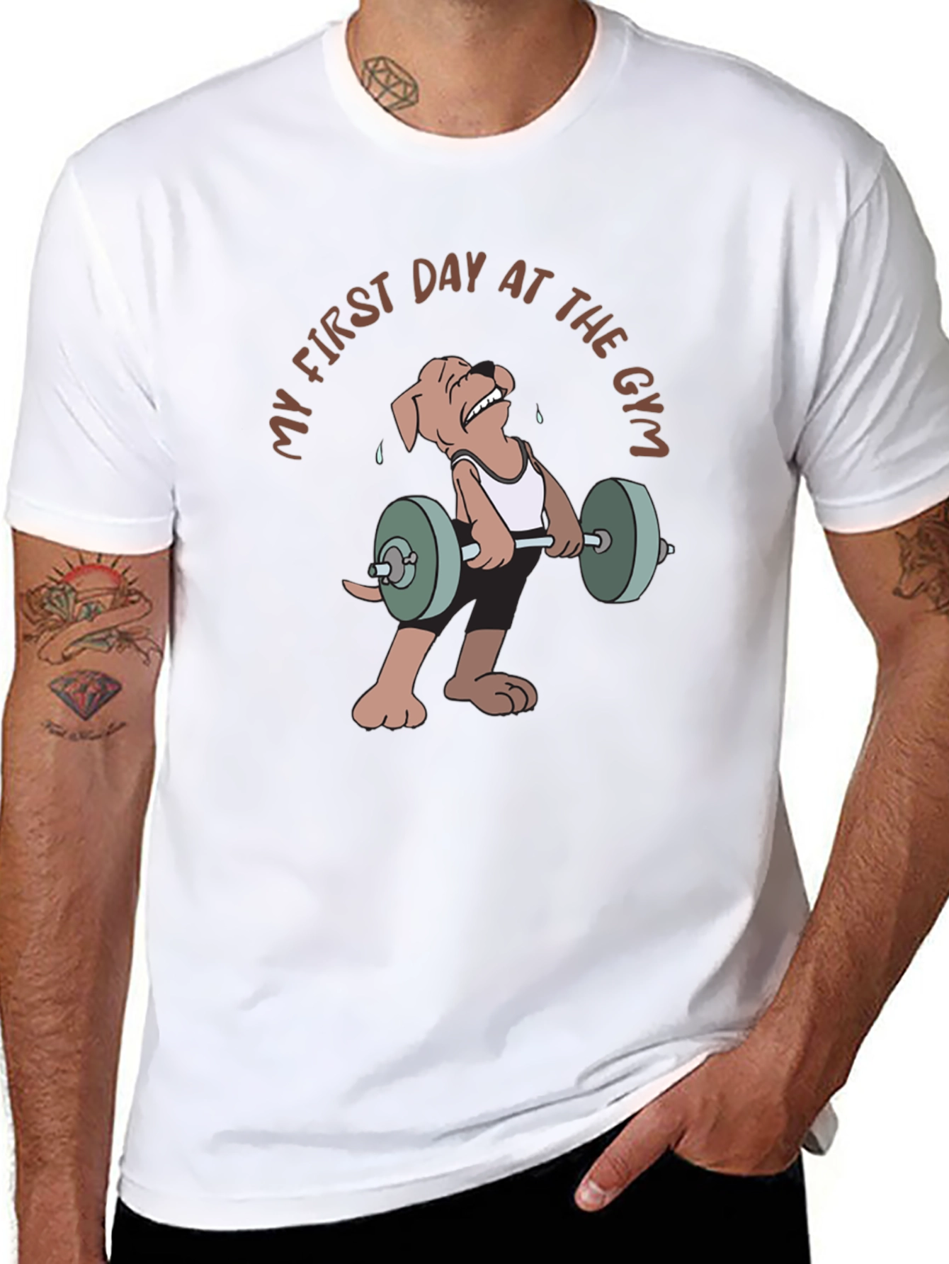 Black Dog's First Day at The Gym T-Shirt view 8