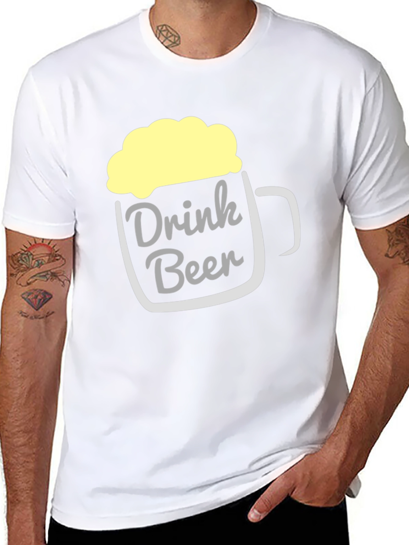 Black Drink Beer T-Shirt - Funny Beer Mug Design view 8