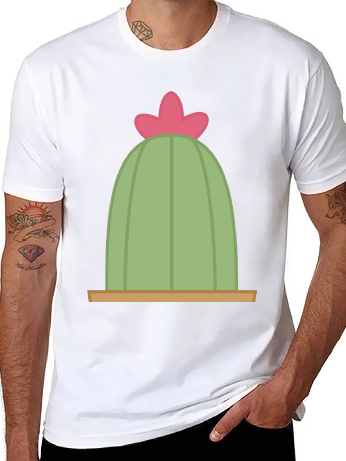 Black Cactus Graphic Tee - Desert Humor T-Shirt view 8