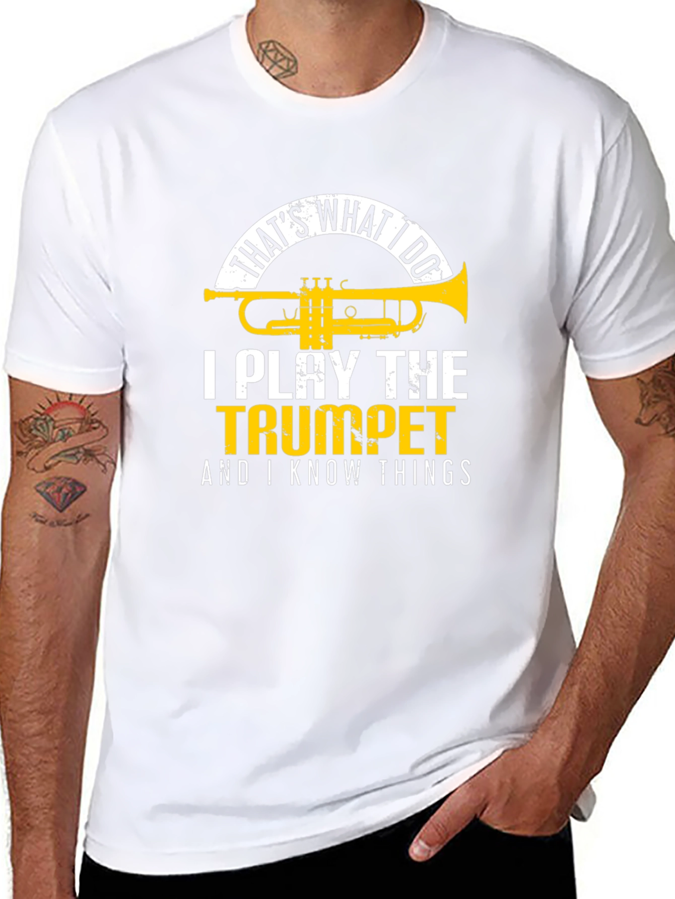 Black Trumpet Player T-Shirt: That's What I Do! view 8