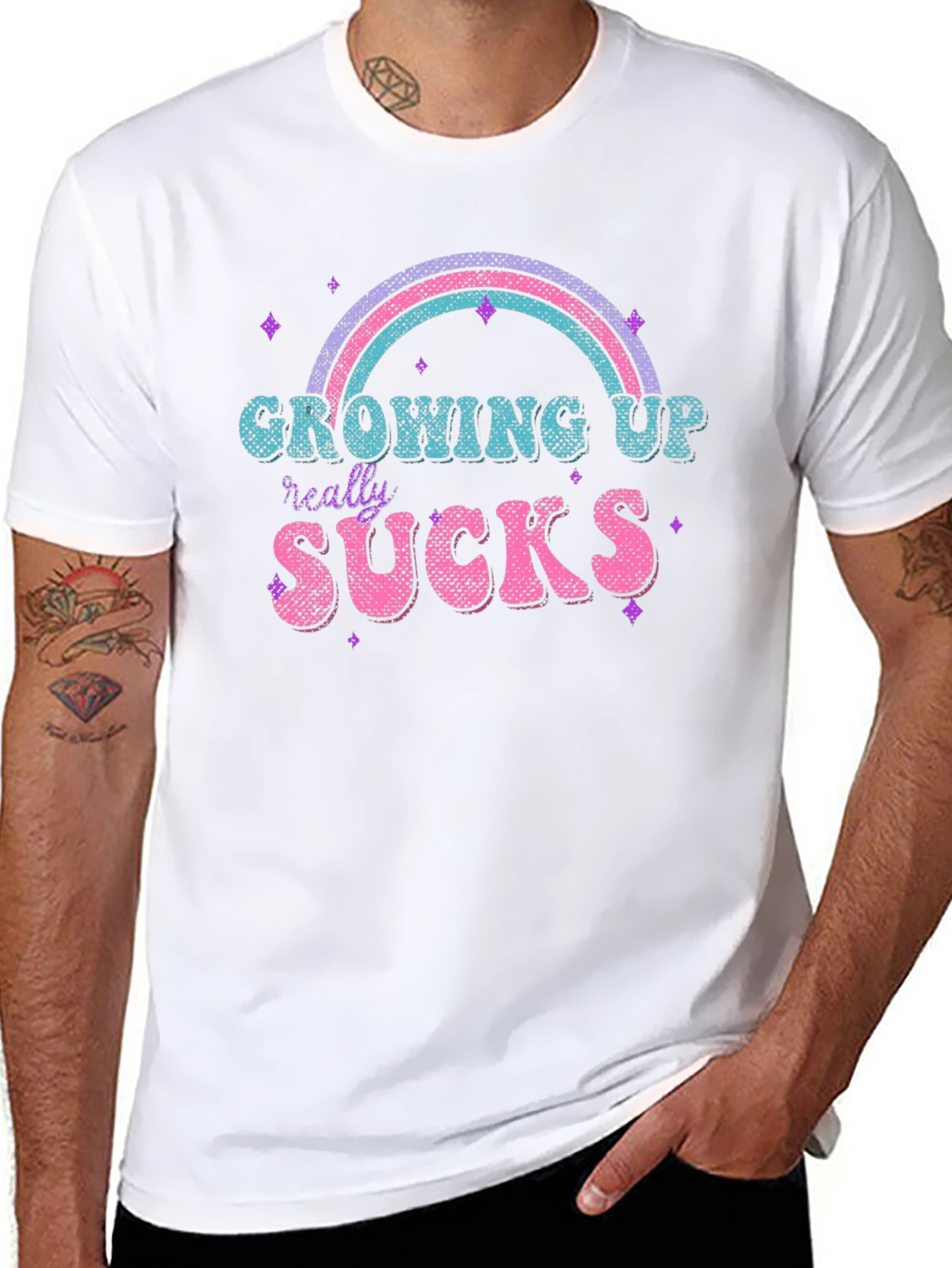 Growing Up Really Sucks Graphic Tee - 8