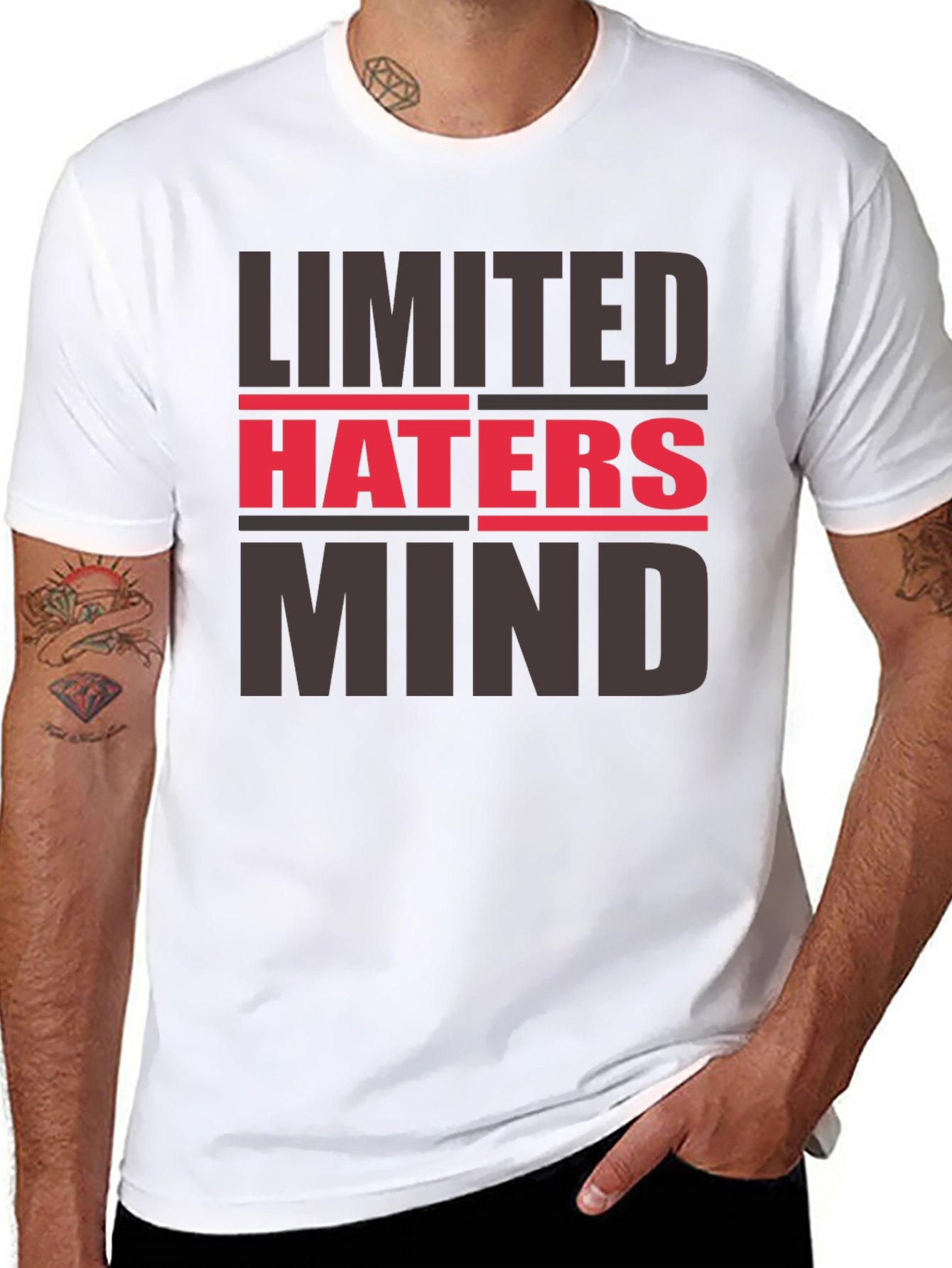 Black Limited Haters Mind Graphic Tee view 8