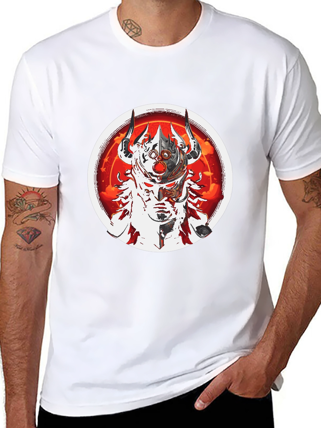 Black Warrior Graphic Black T-Shirt view 8