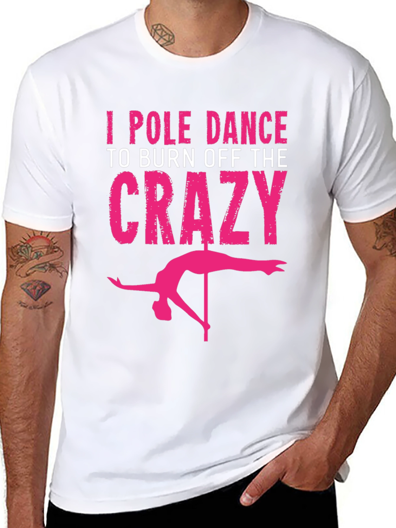 Black I Pole Dance to Burn Off the Crazy Graphic Tee view 8