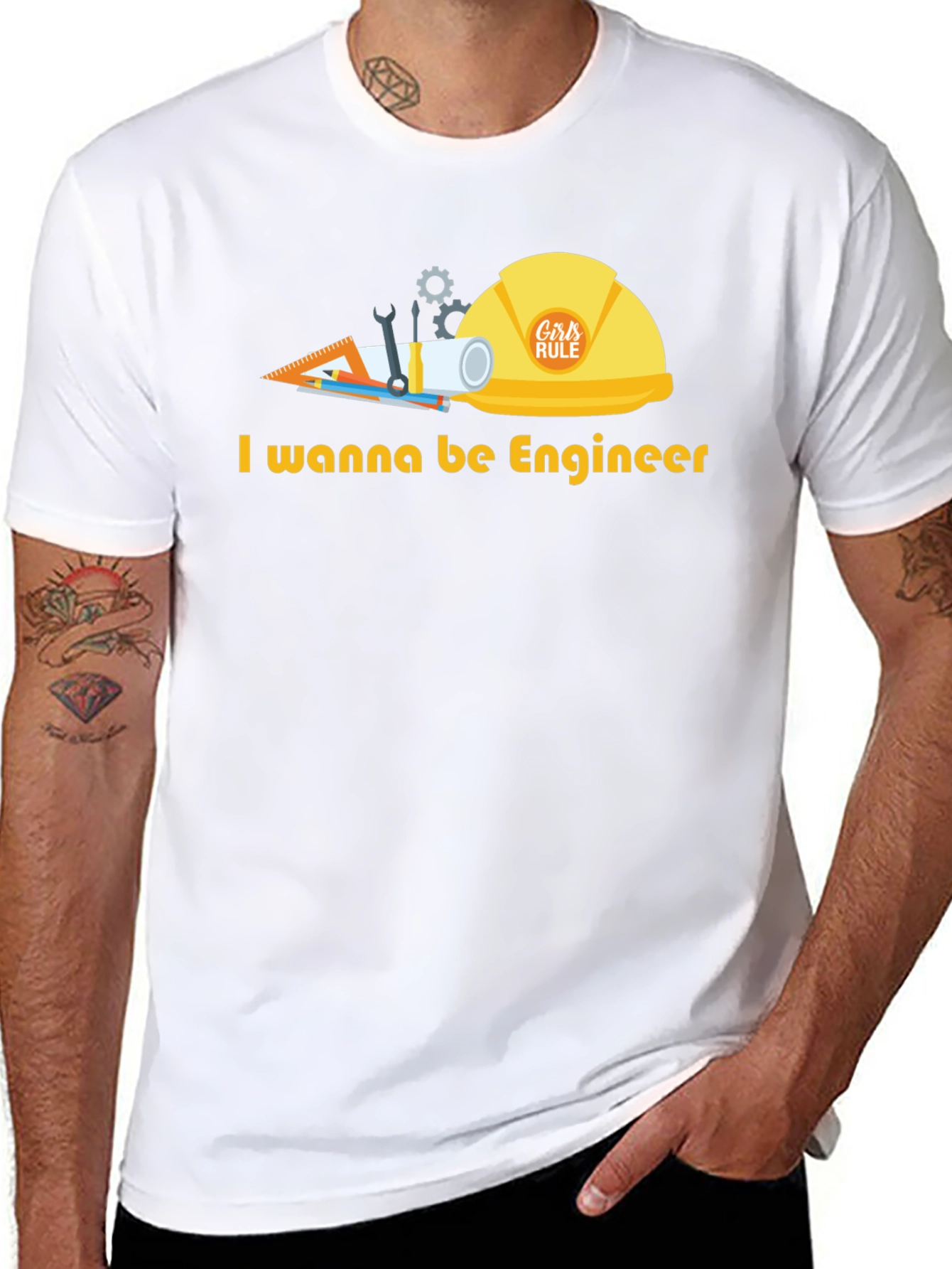Black Engineer in Training Graphic T-Shirt view 8