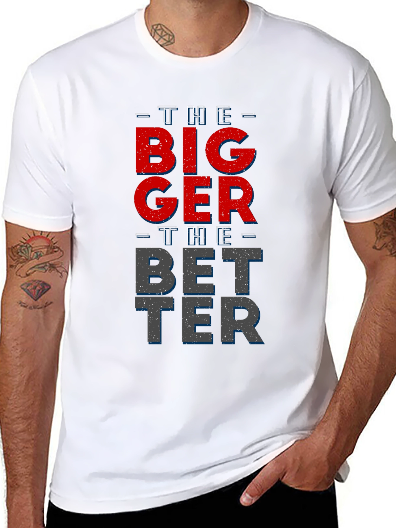 Black Bigger Better Graphic T-Shirt - Men's Black Tee view 8