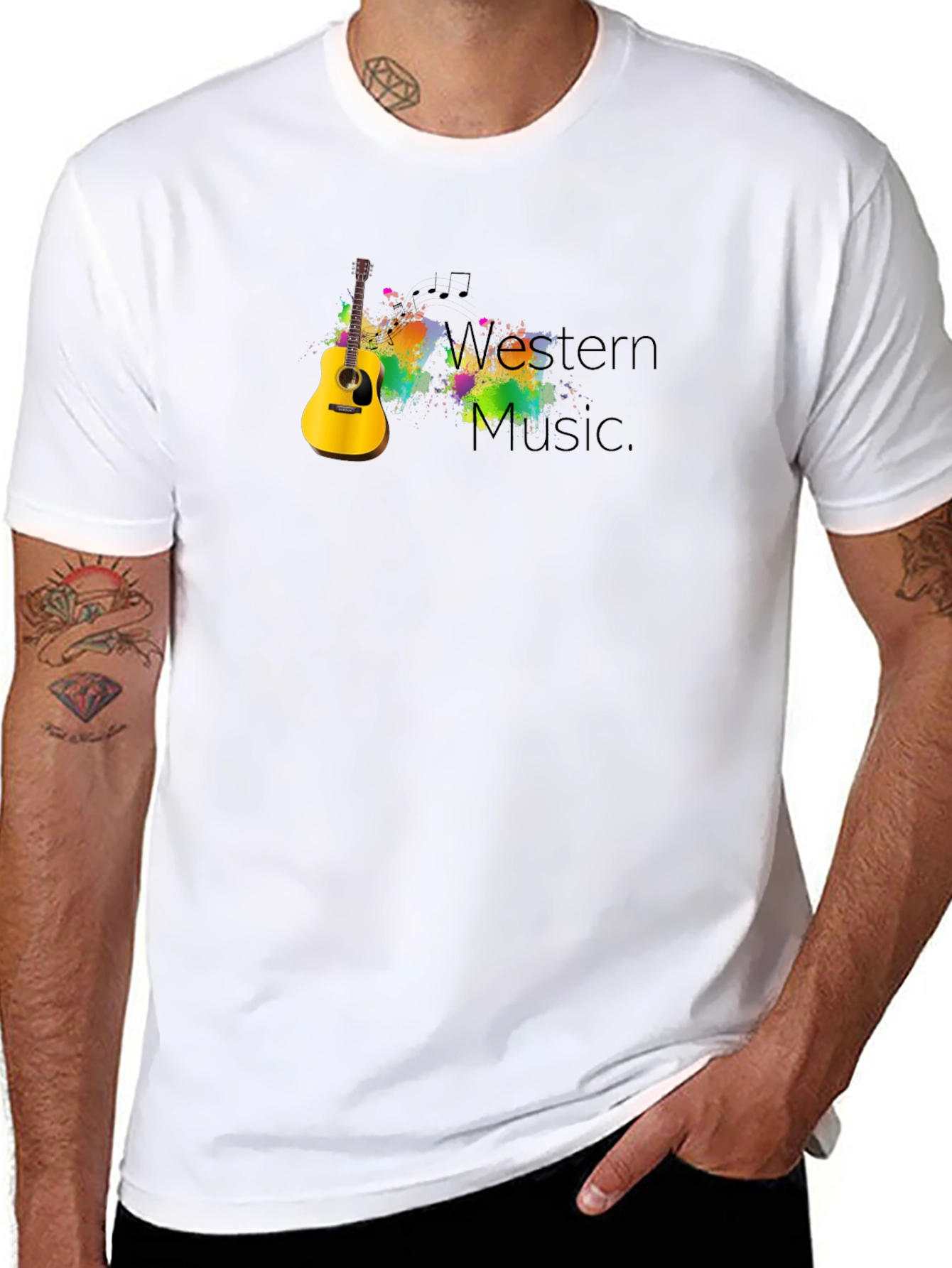 Black Western Music Graphic T-Shirt - Soft Cotton Blend view 8