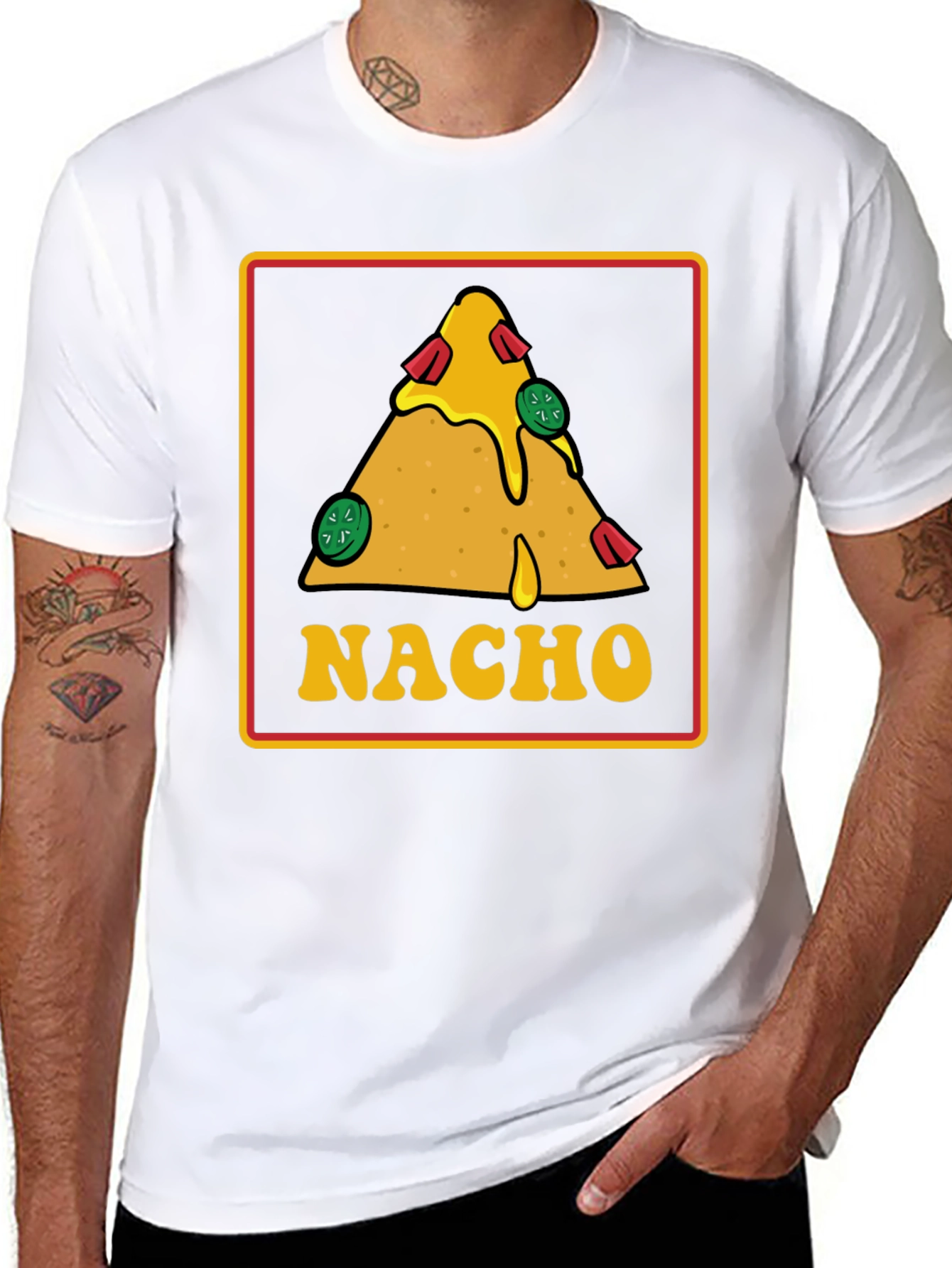 Black Nacho T-Shirt: Foodie Fun! view 8