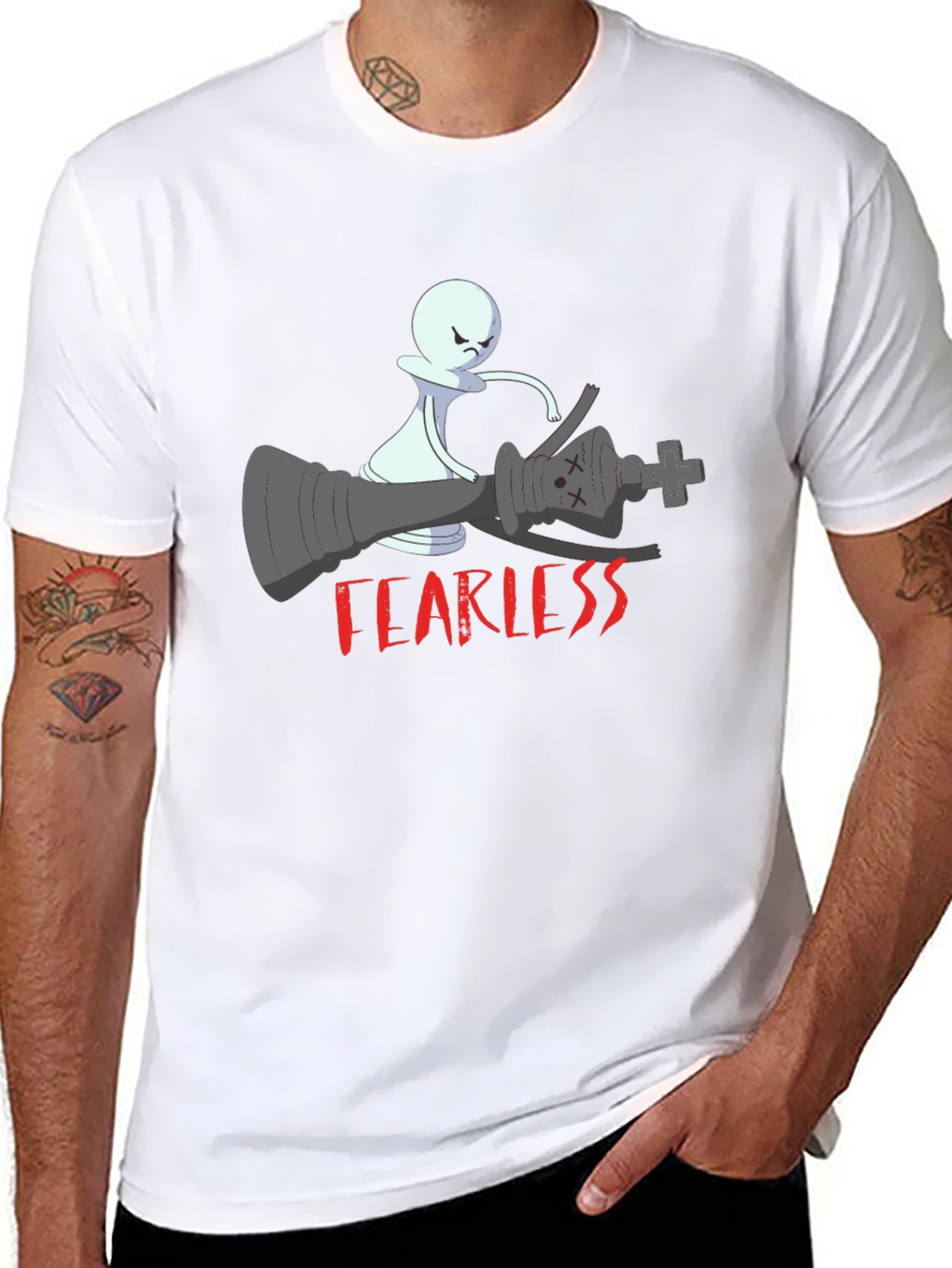 Fearless Chess Piece Graphic T-Shirt - 8