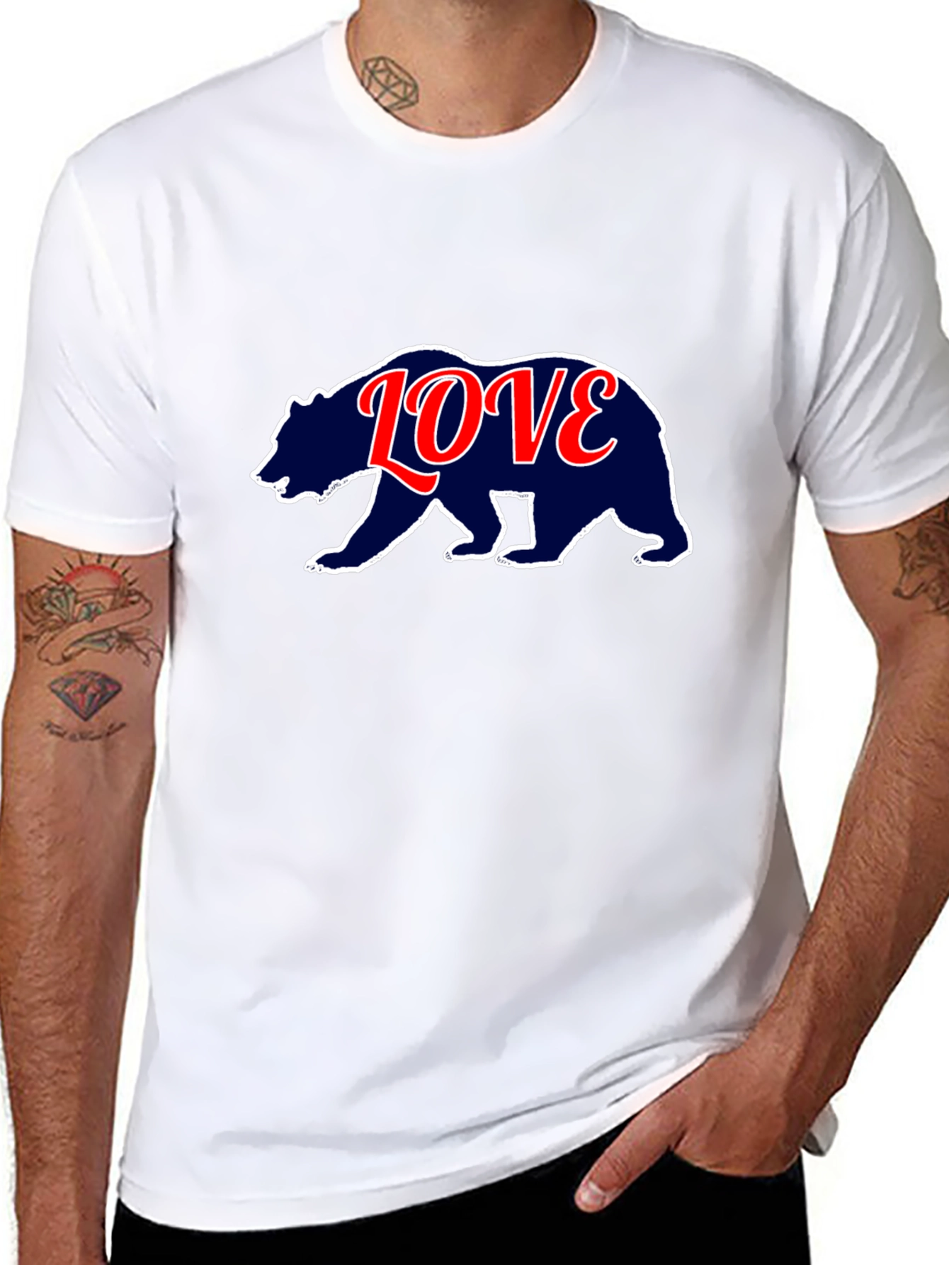 Black Bear Love T-Shirt - Stylish Graphic Tee view 8