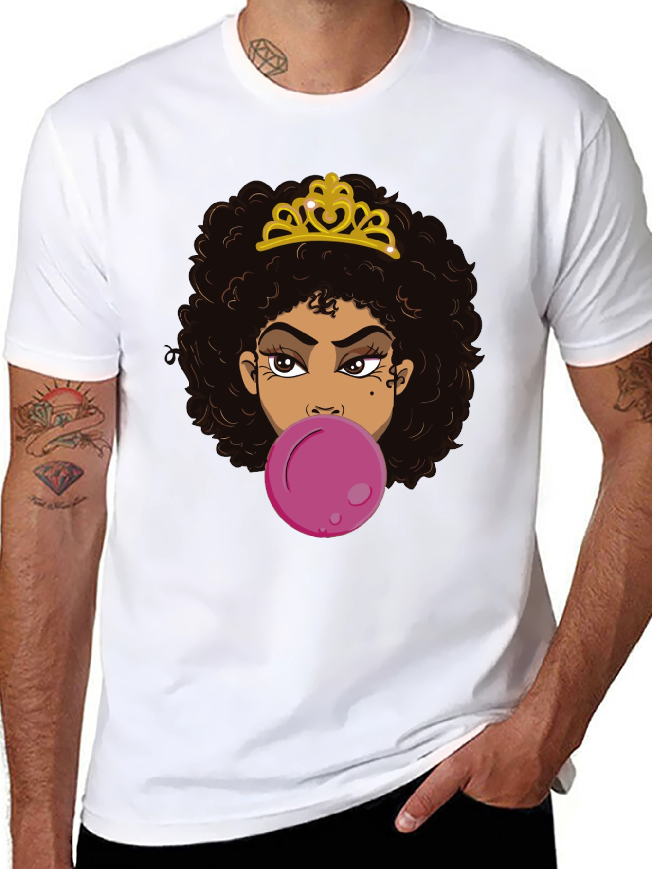 Black Queen Bubble Gum T-Shirt - Black view 8