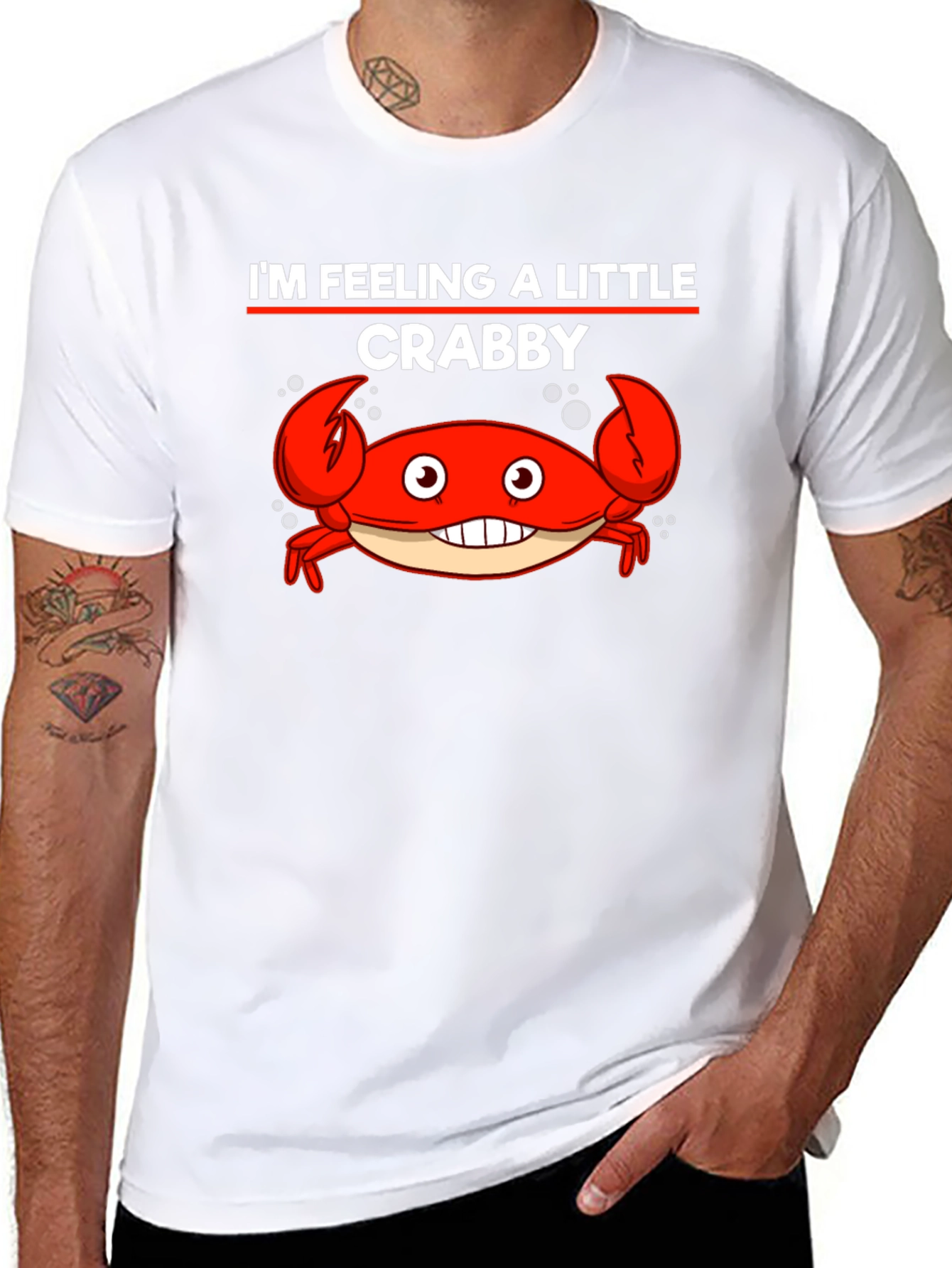 I'm Feeling A Little Crabby Funny Graphic T-Shirt - 8