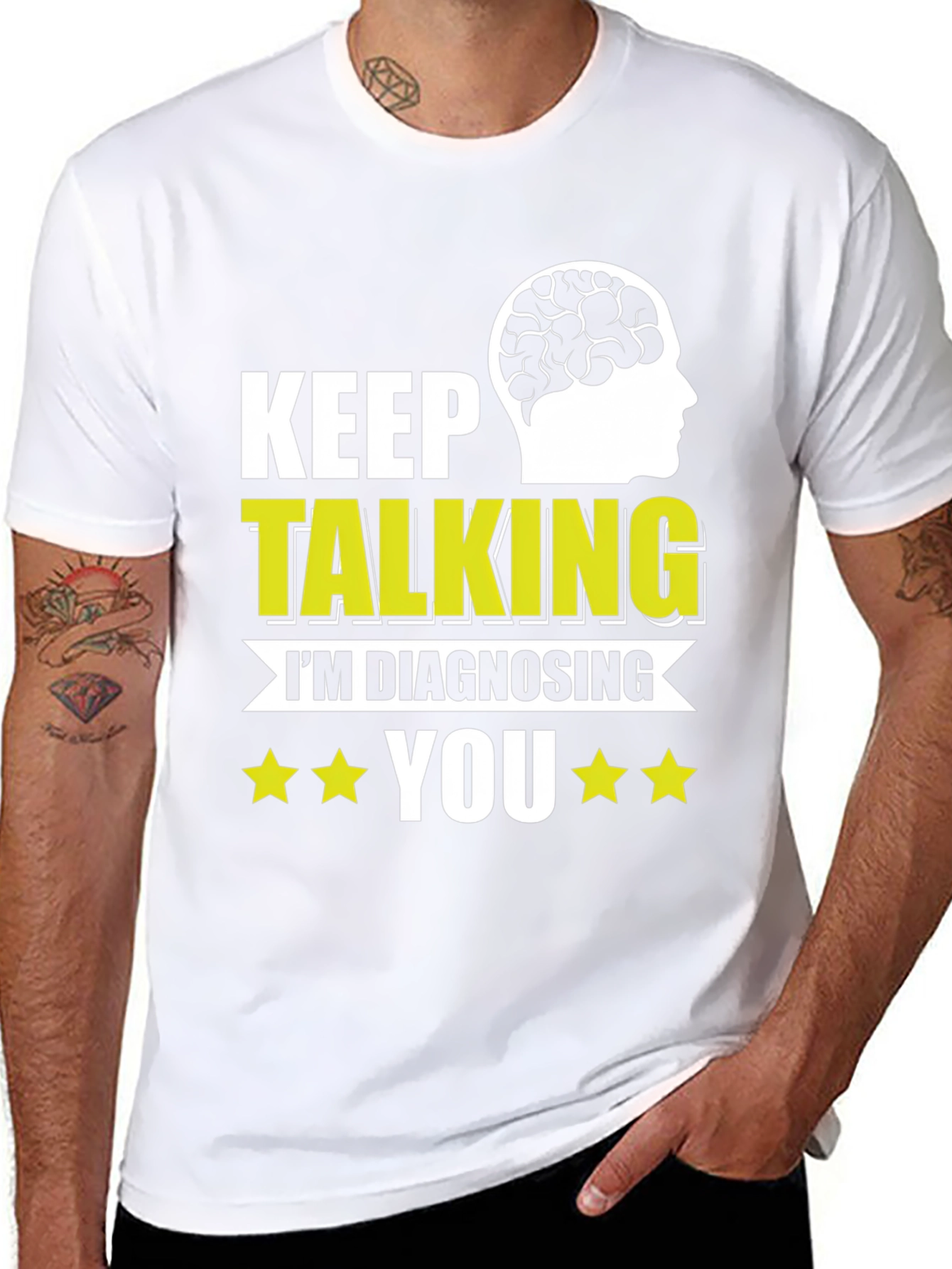 Black Keep Talking I'm Diagnosing You T-Shirt view 8
