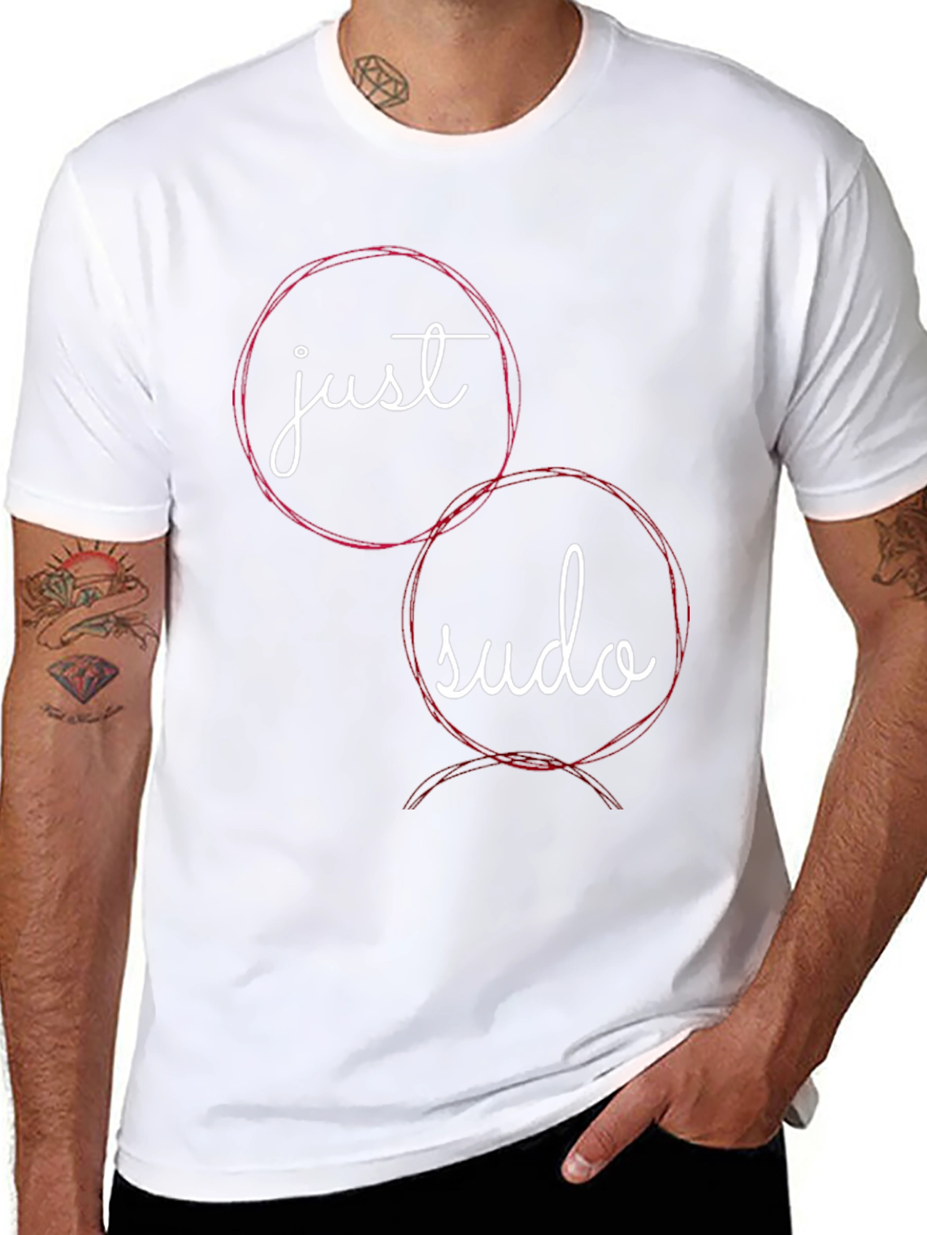 Just Sudo T-Shirt - Black Crew Neck Tee for Developers - 8