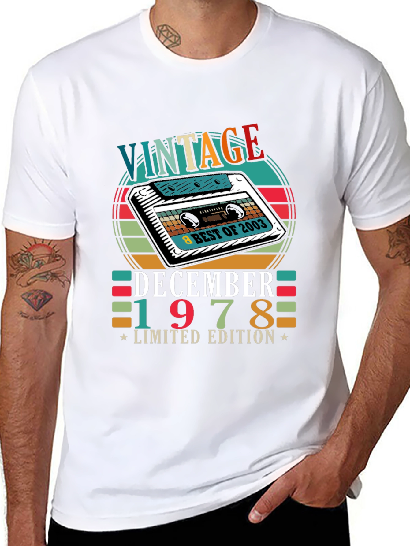 Black Vintage December 1978 Limited Edition Cassette T-Shirt view 8
