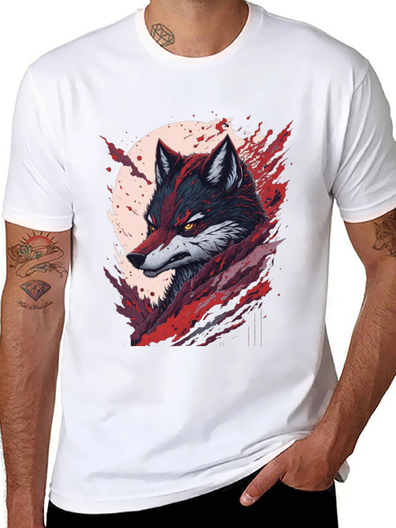 Black Wolf Graphic Tee - Bold Animal Design view 8