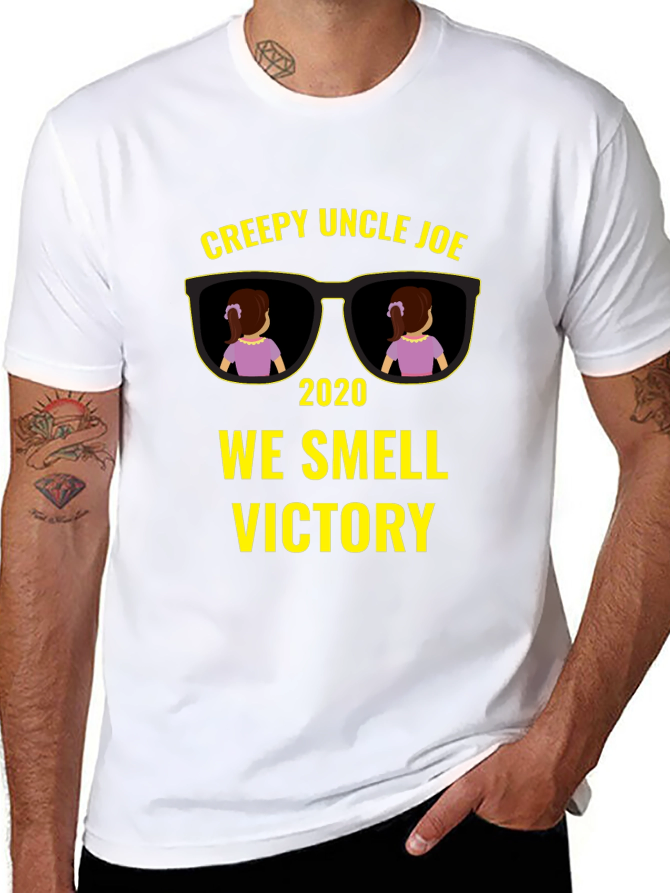 Black Creepy Uncle Joe 2020 T-Shirt view 8