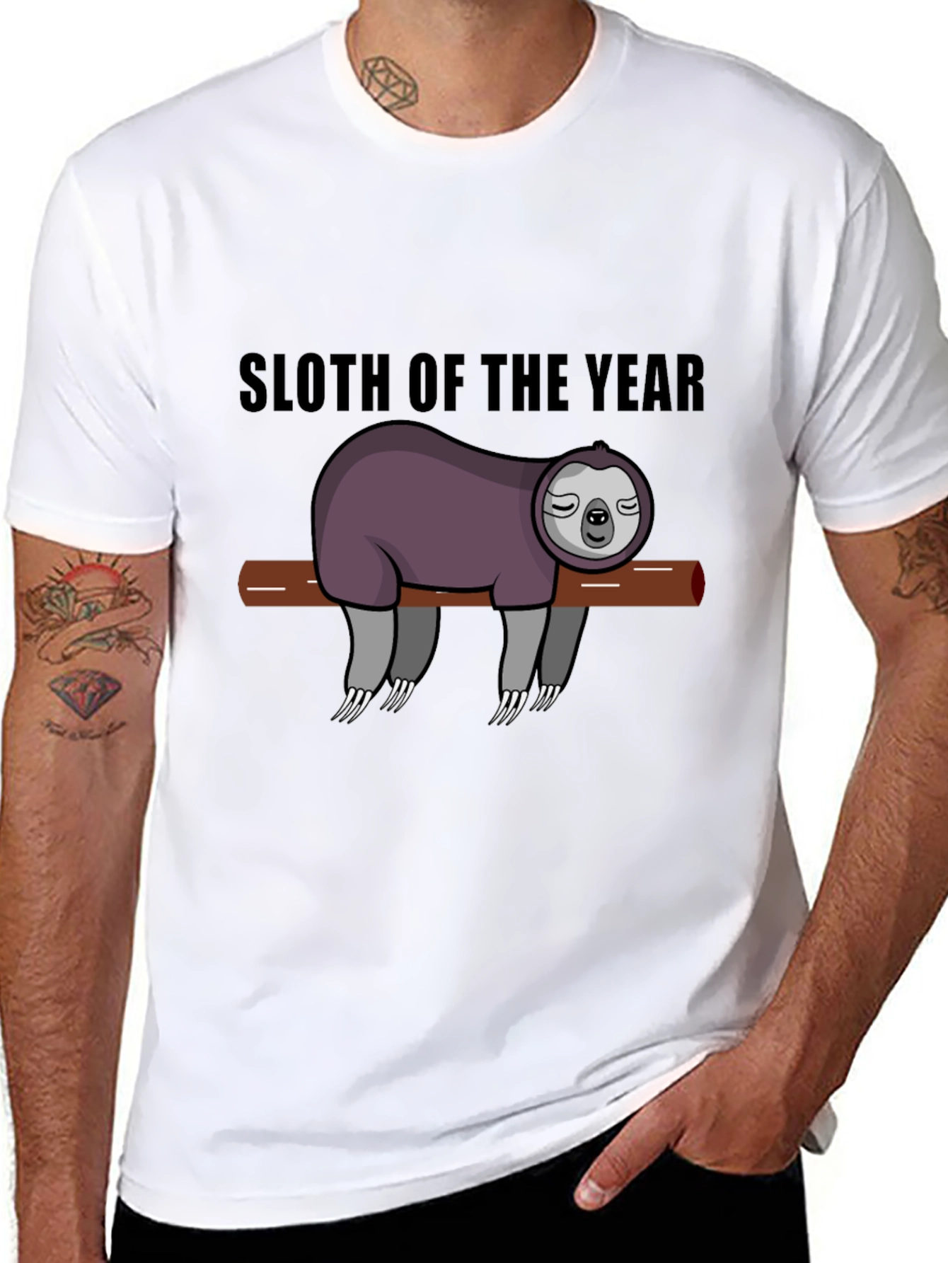 Black Sloth of the Year T-Shirt view 8