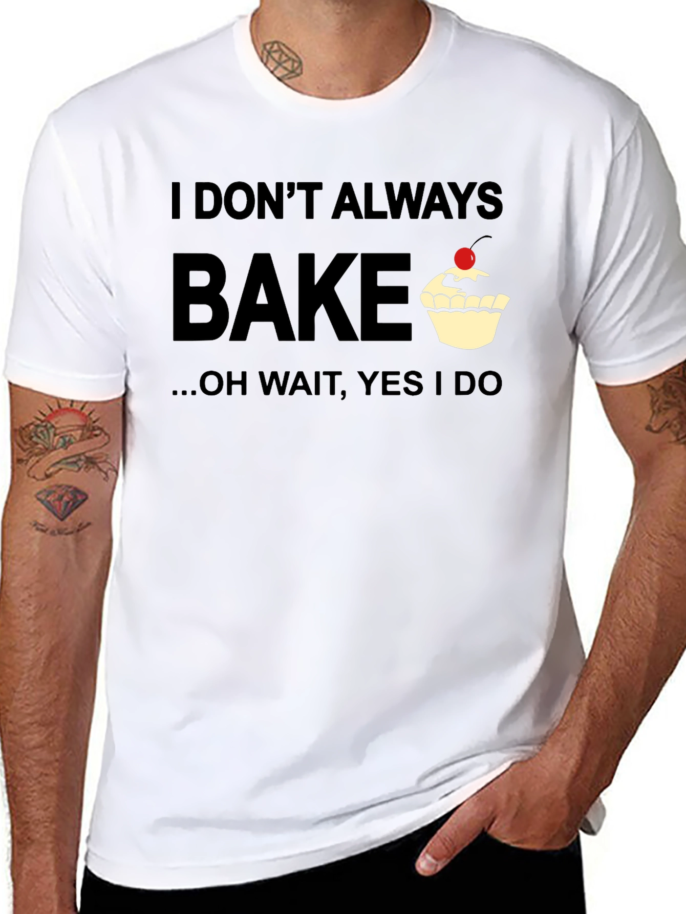 Black Bake Graphic Tee - "I Don't Always Bake" view 8