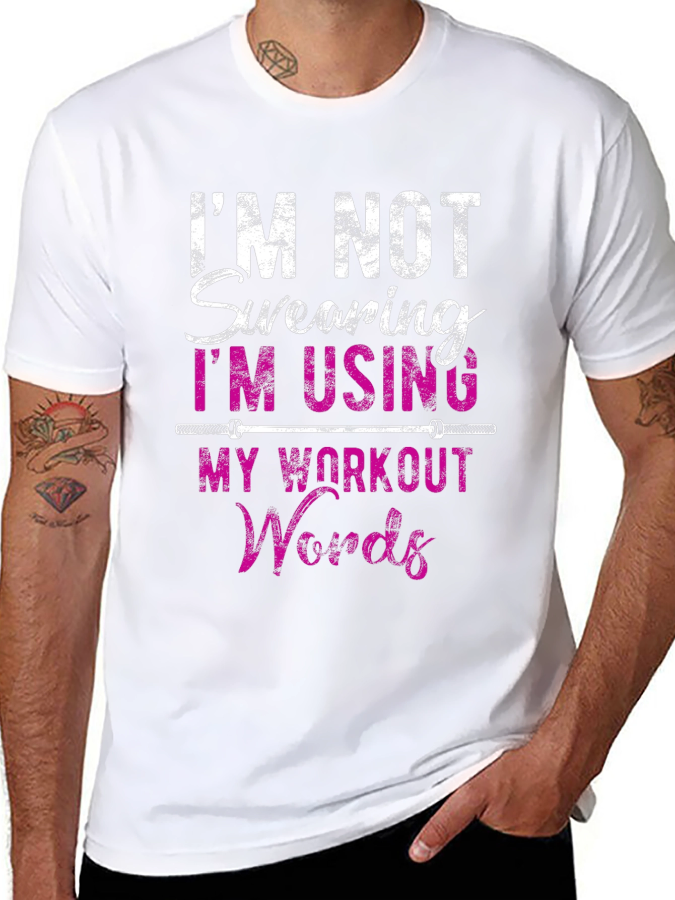 Black Funny Workout Graphic Tee - Gym Humor T-Shirt view 8