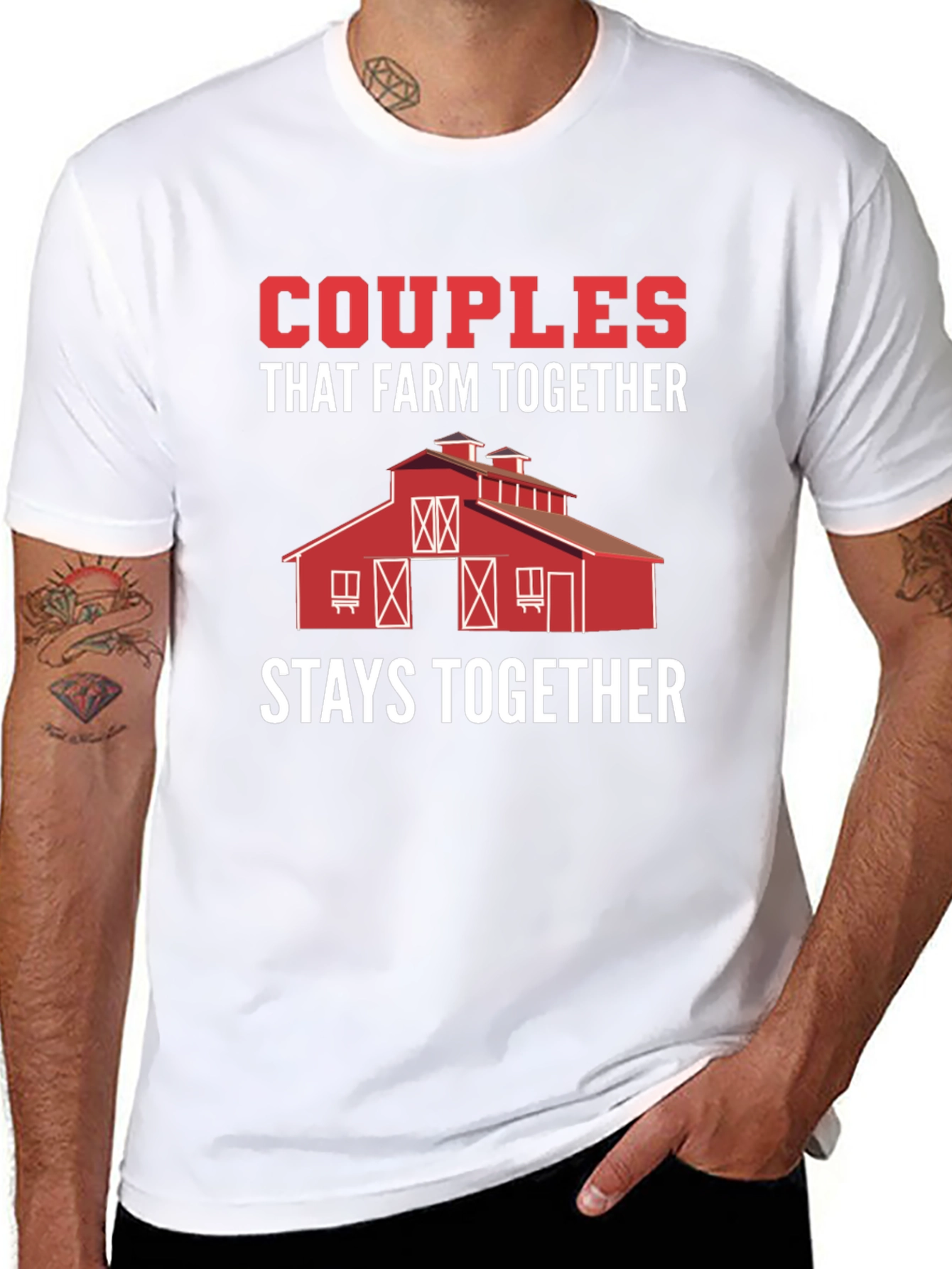 Black Couples That Farm Together Stay Together T-Shirt view 8