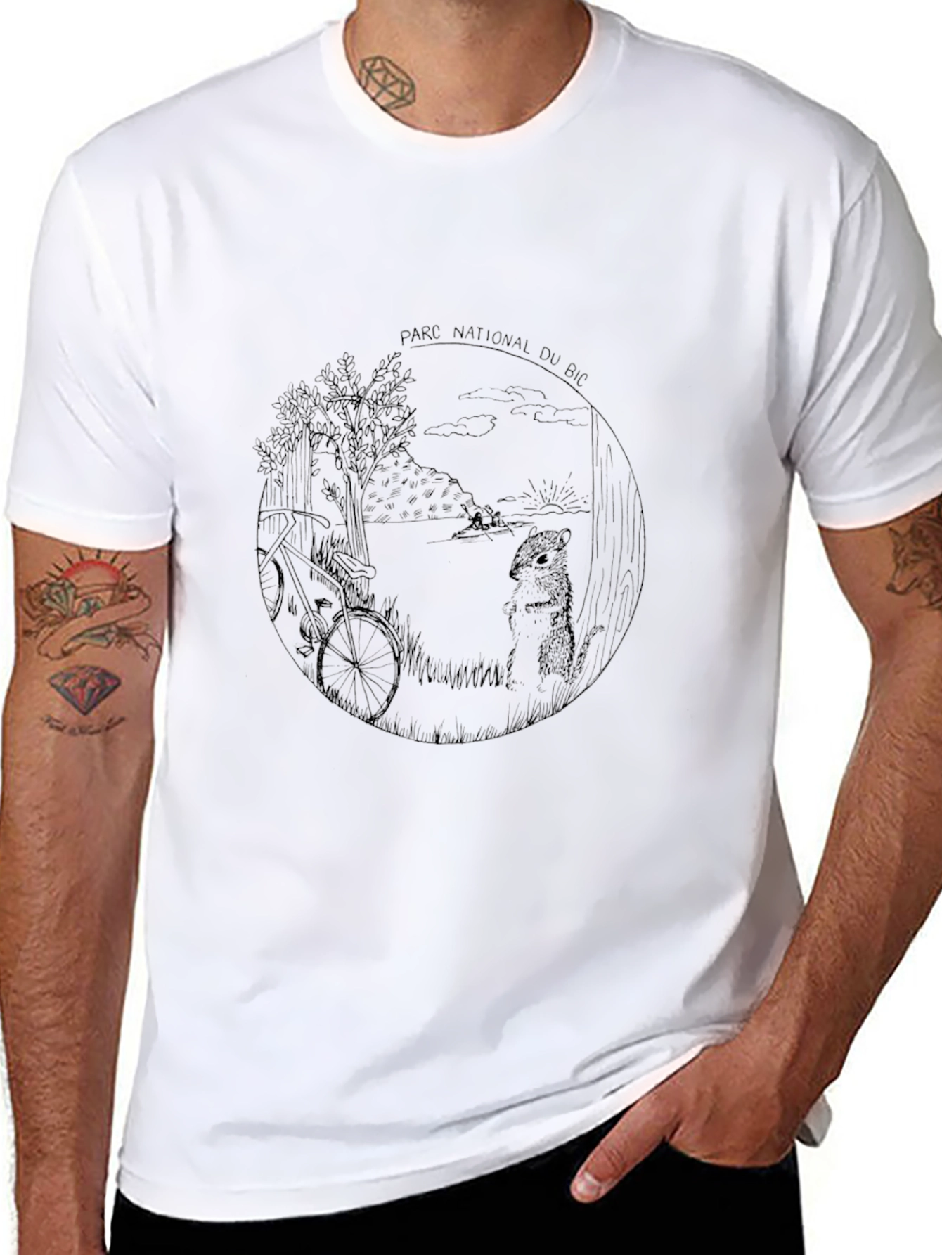 Black Parc National Du Bic Graphic T-Shirt - Black view 8