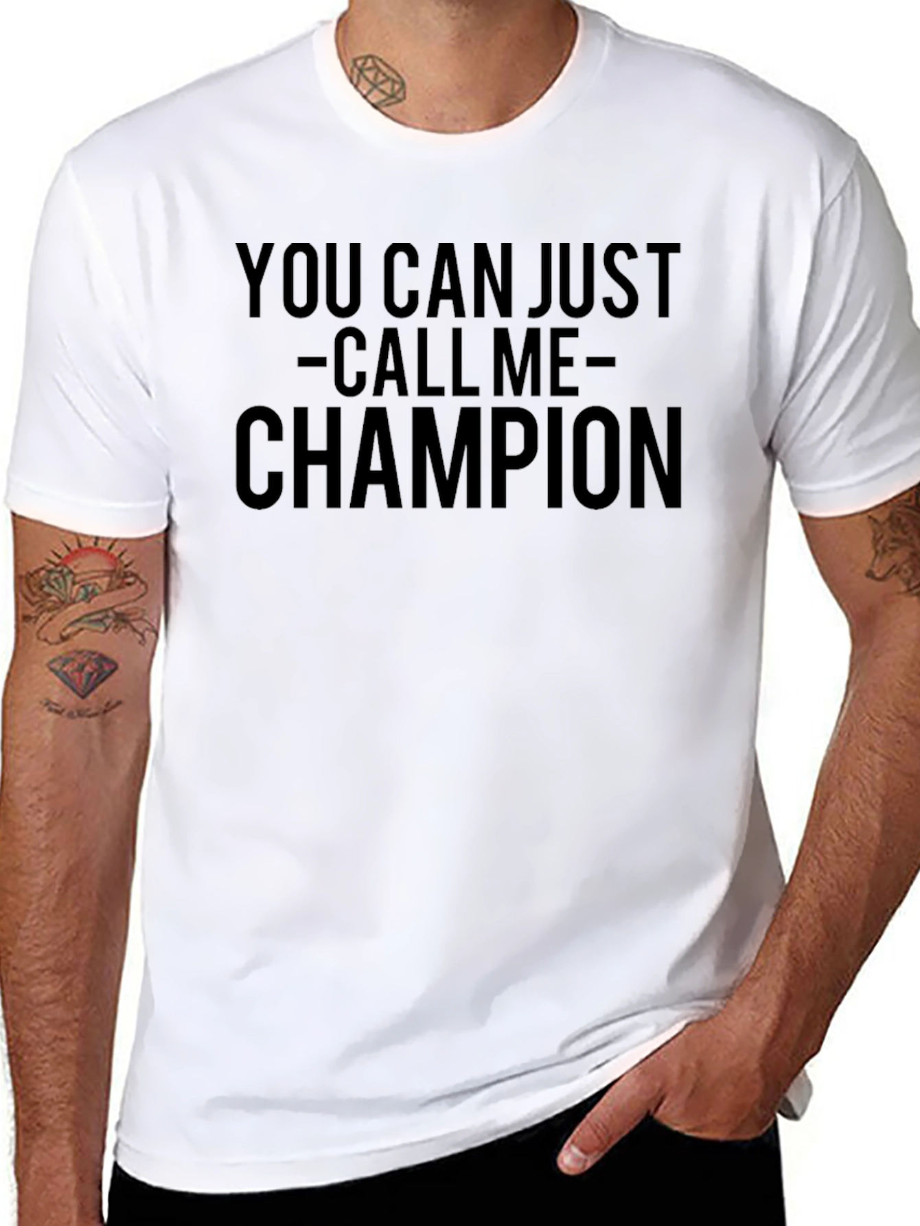 Black Champion Graphic Tee - You Can Just Call Me Champion view 8