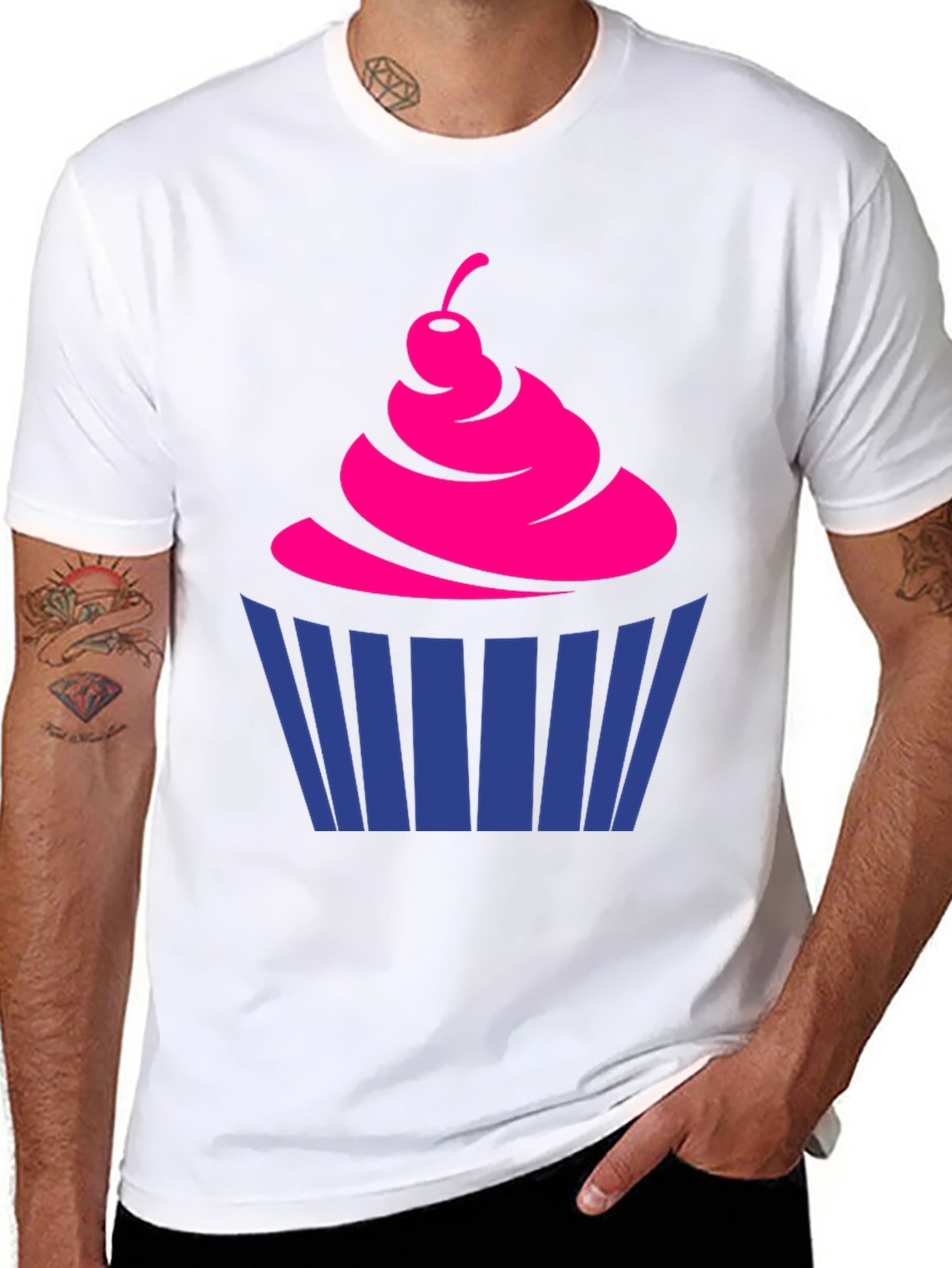 Black Fun Cupcake Graphic Tee - Casual Style view 8
