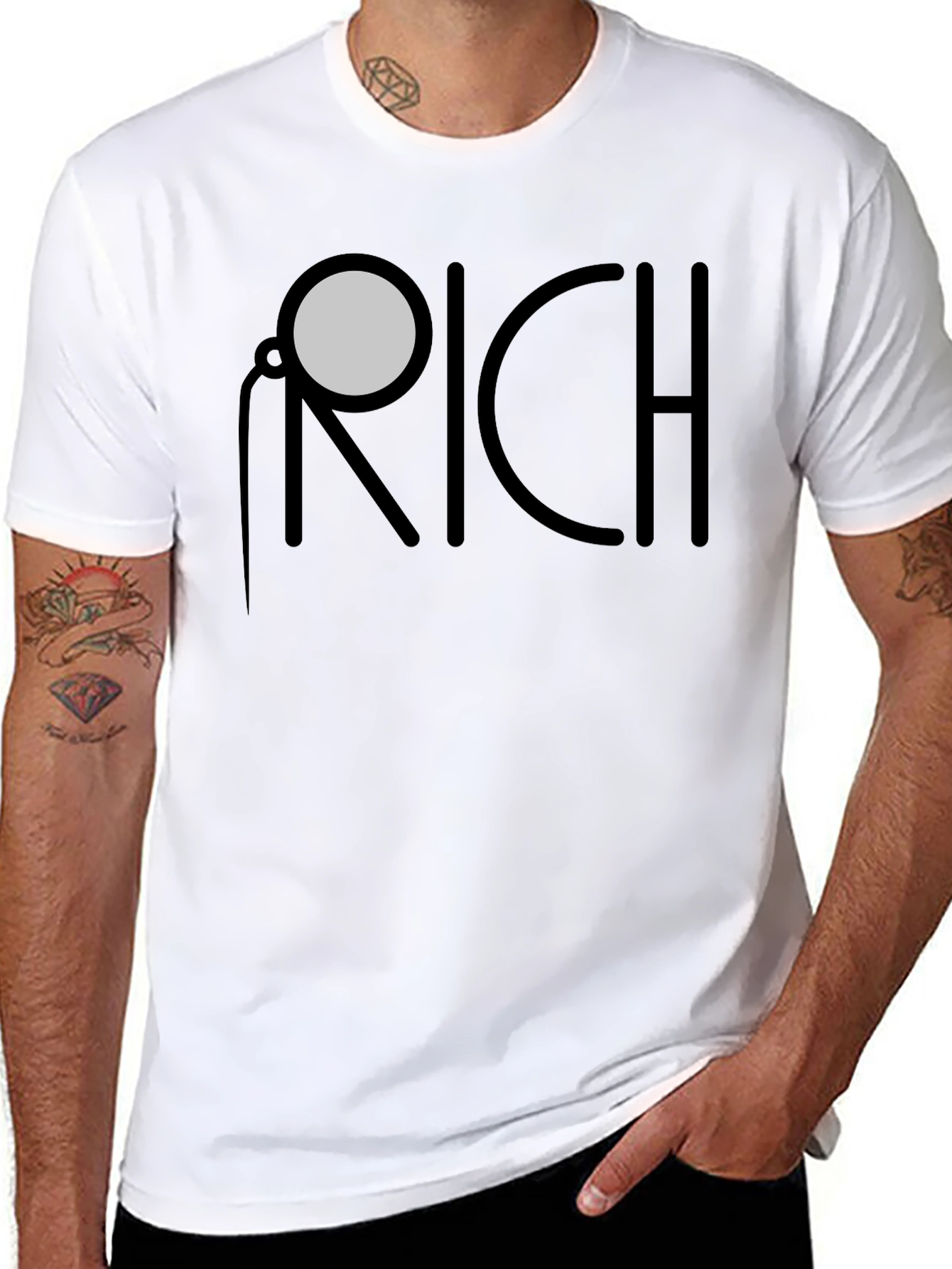 Black Monocle RICH Graphic Tee - Unique Fashion Statement view 8