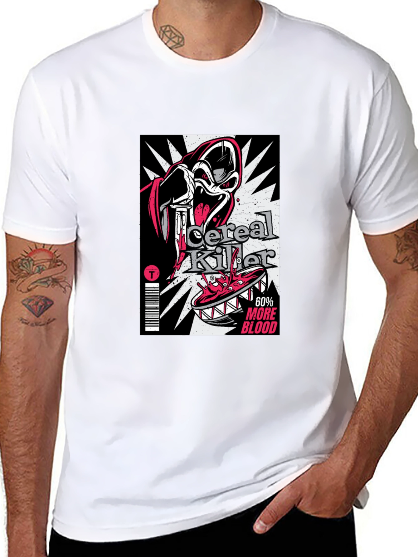 Black Cereal Killer Graphic T-Shirt - Black view 8