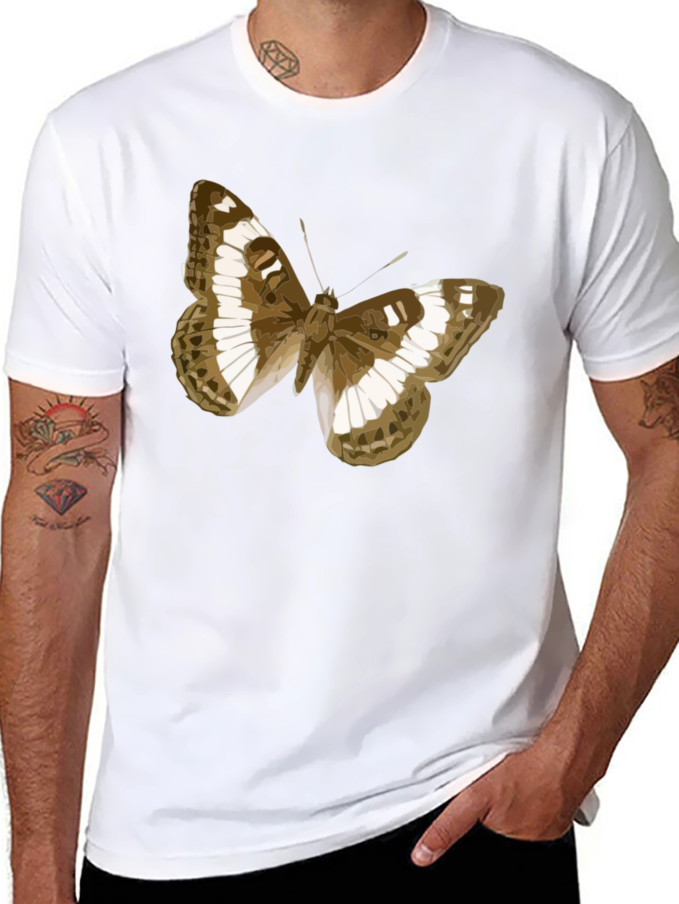 Black Butterfly Graphic Tee - Stylish Black T-Shirt view 8