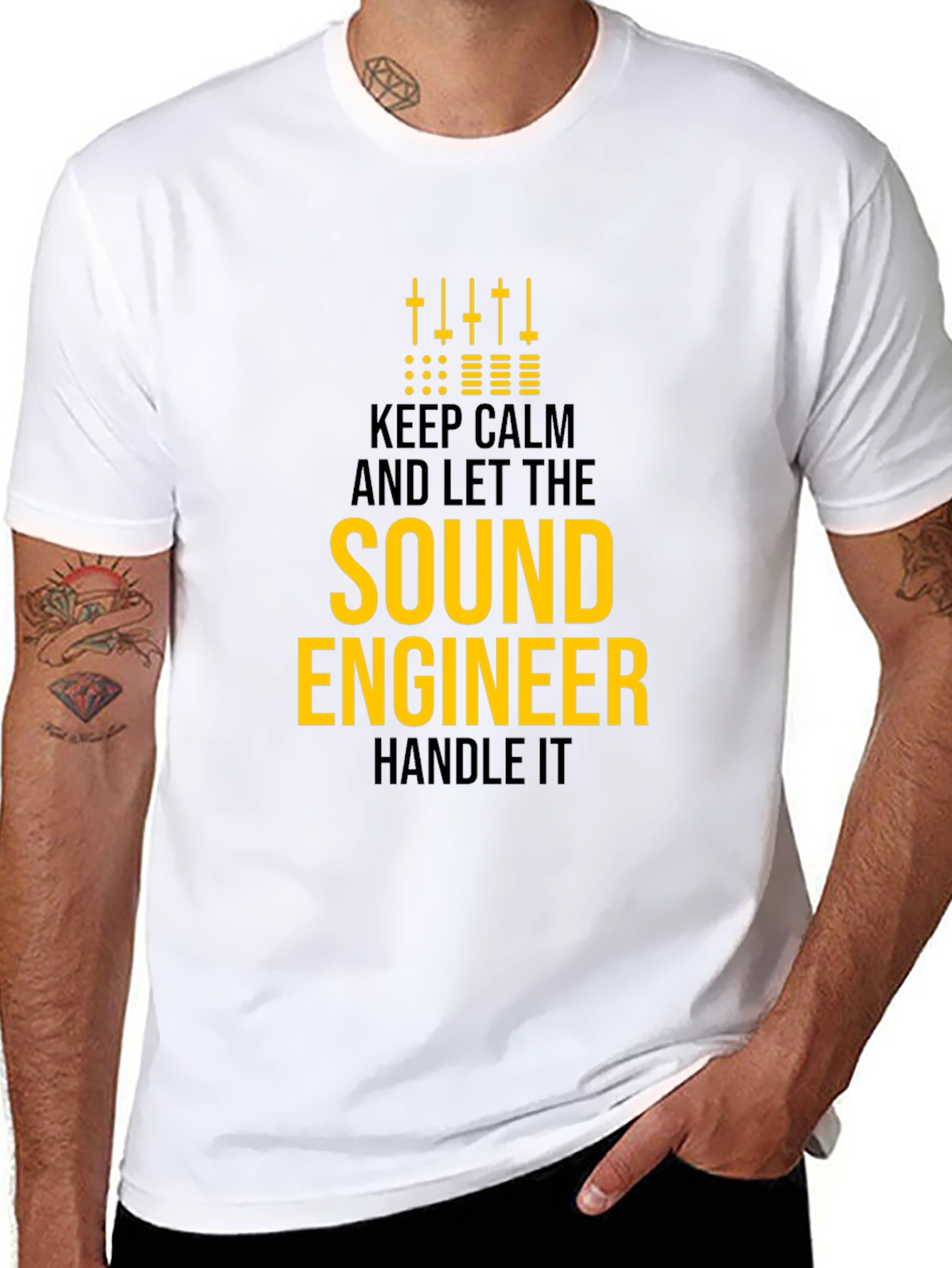 Black Sound Engineer T-Shirt - Keep Calm and Handle It! view 8