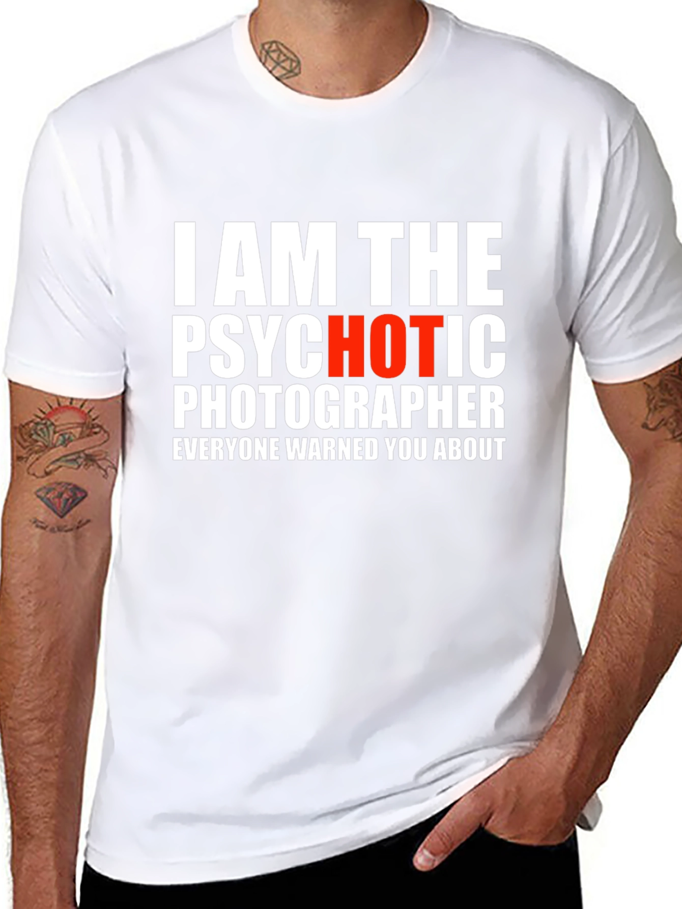 Black Psychotic Photographer Graphic Tee - Funny Shirt view 8