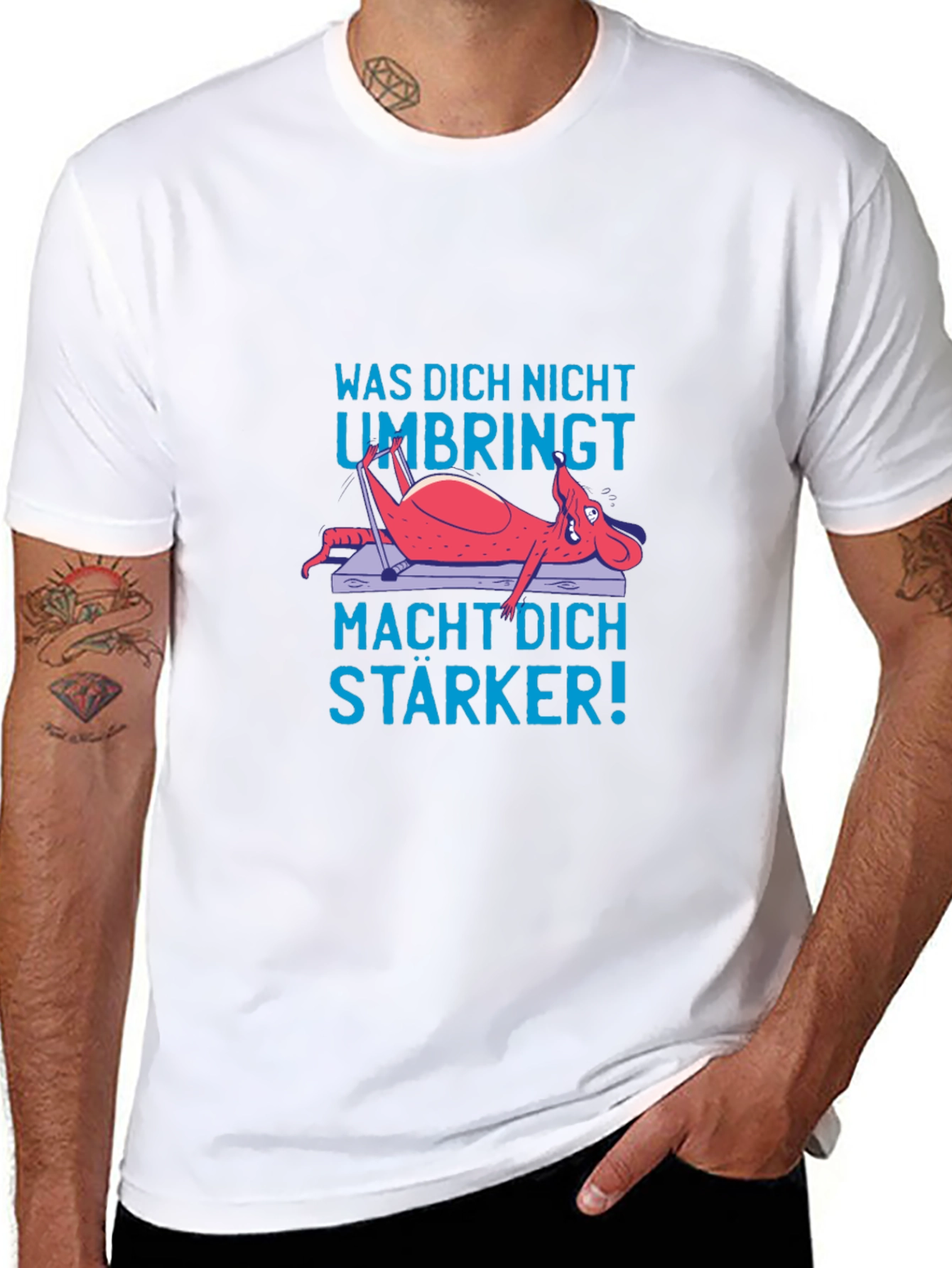 Black Funny German T-Shirt: "What doesn't kill you..." view 8